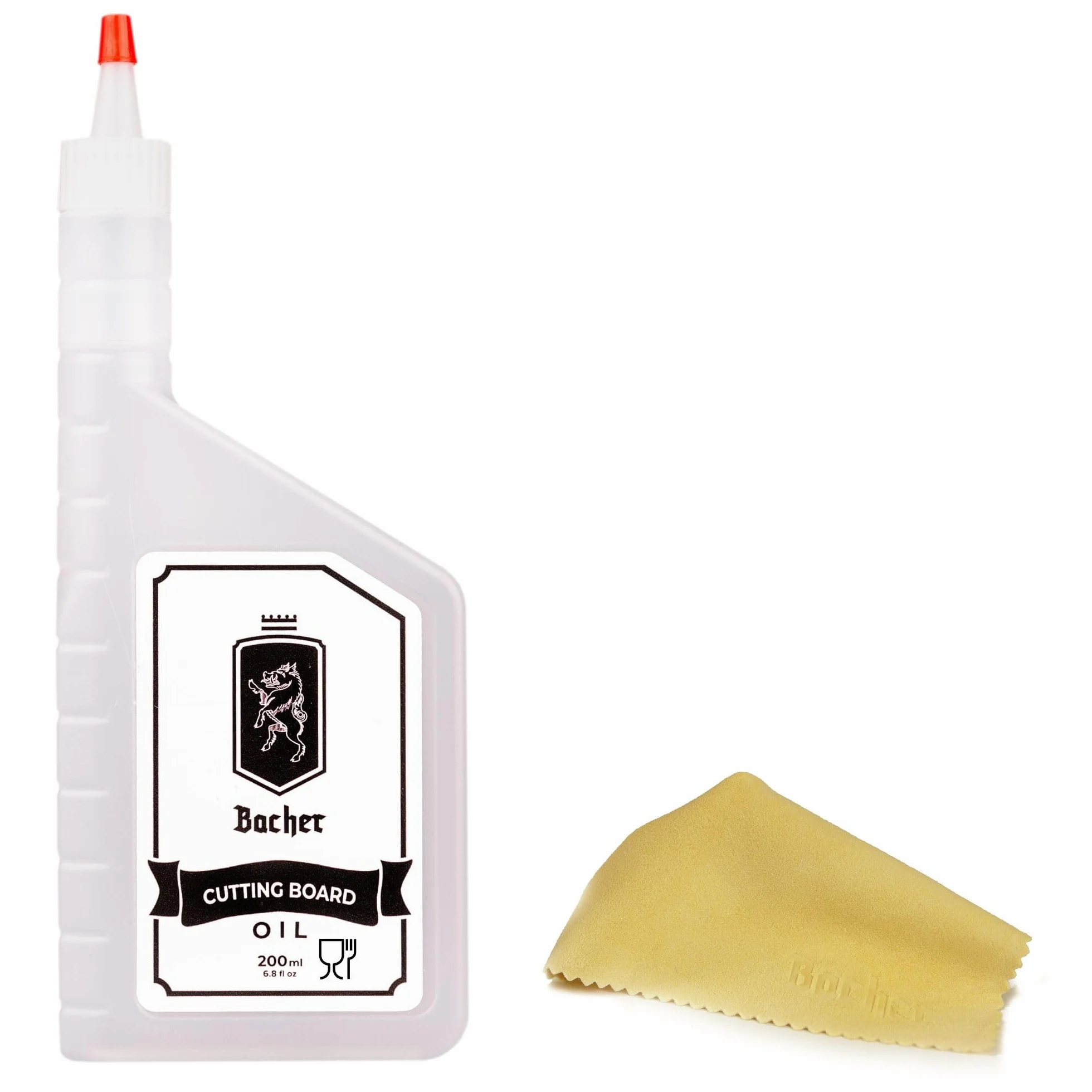 BACHER Olej do Desek do Krojenia - Jakość spożywcza - Naturalna Pielęgnacja Bloków Rzeźniczych, Drewnianych Blatów Kuchennych – 200 ml