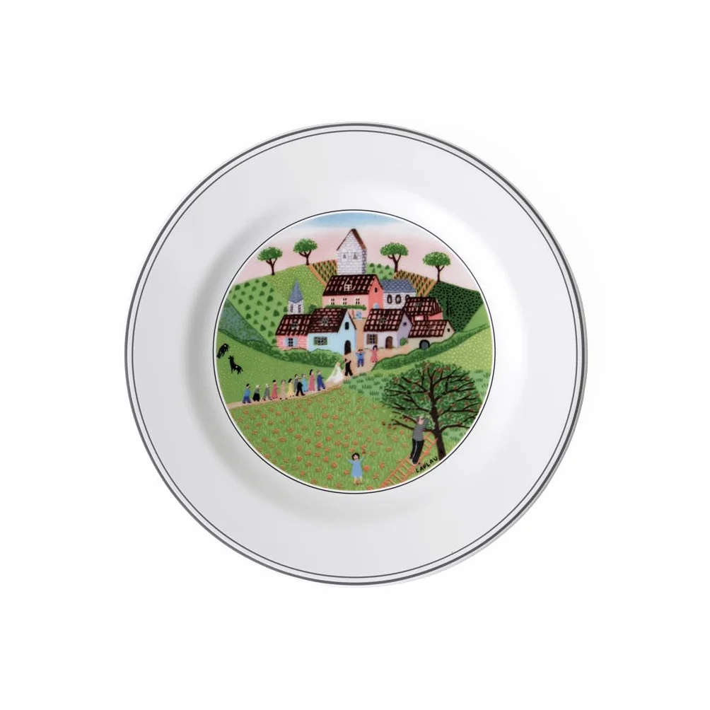 Villeroy & Boch Design Naif Marriage, porcelana premium, biały/kolorowy, talerz na chleb, 17 cm