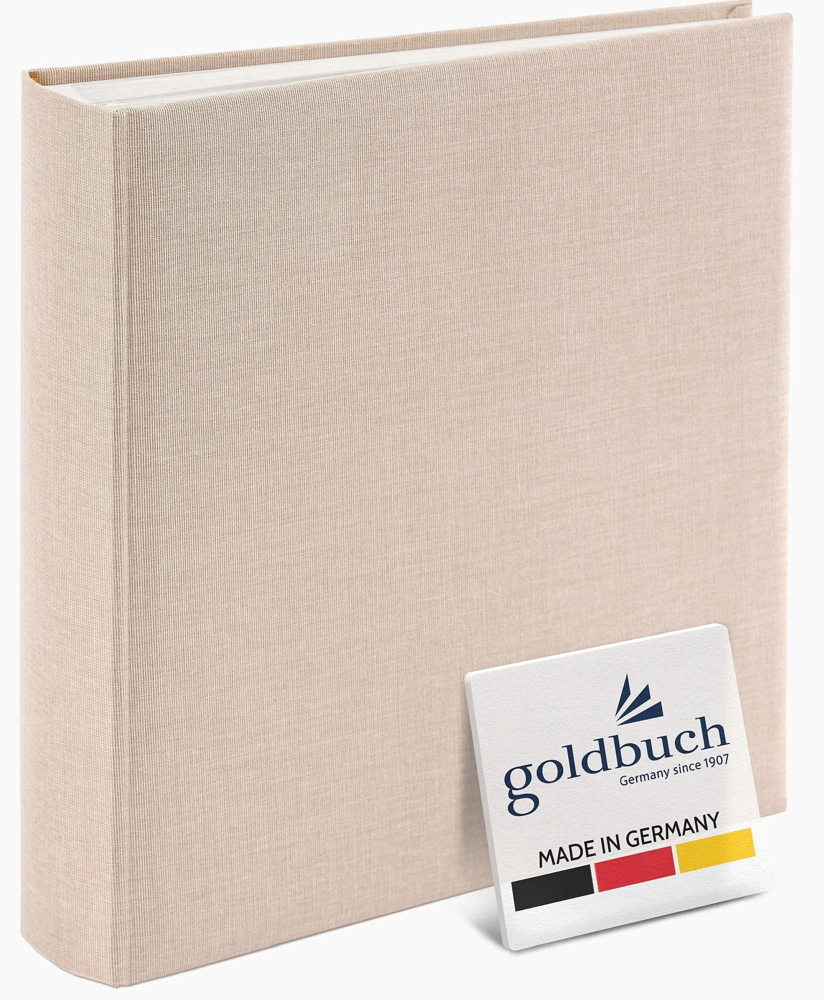 goldbuch 31605 album fotograficzny Summertime Trend 2, fotoksiążka ze 100 białymi stronami z pergaminem, album fotograficzny z lnianą oprawą, do 600 zdjęć, wysokiej jakości papier, beżowy, 30 x 31 cm