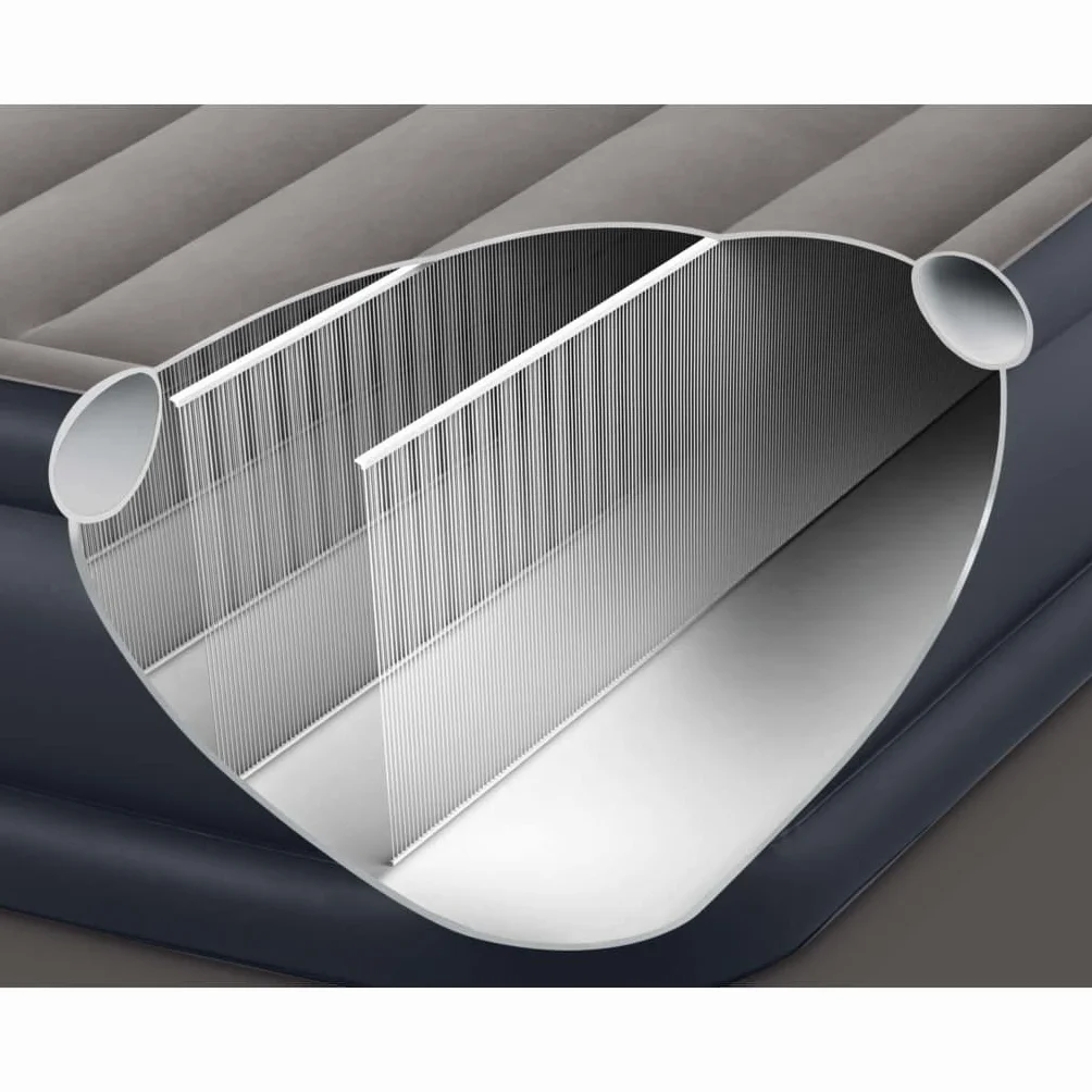Intex Essential Rest Dura-Beam Plus Queen Łóżko Dmuchane 152 x 203 x 46 cm Szary