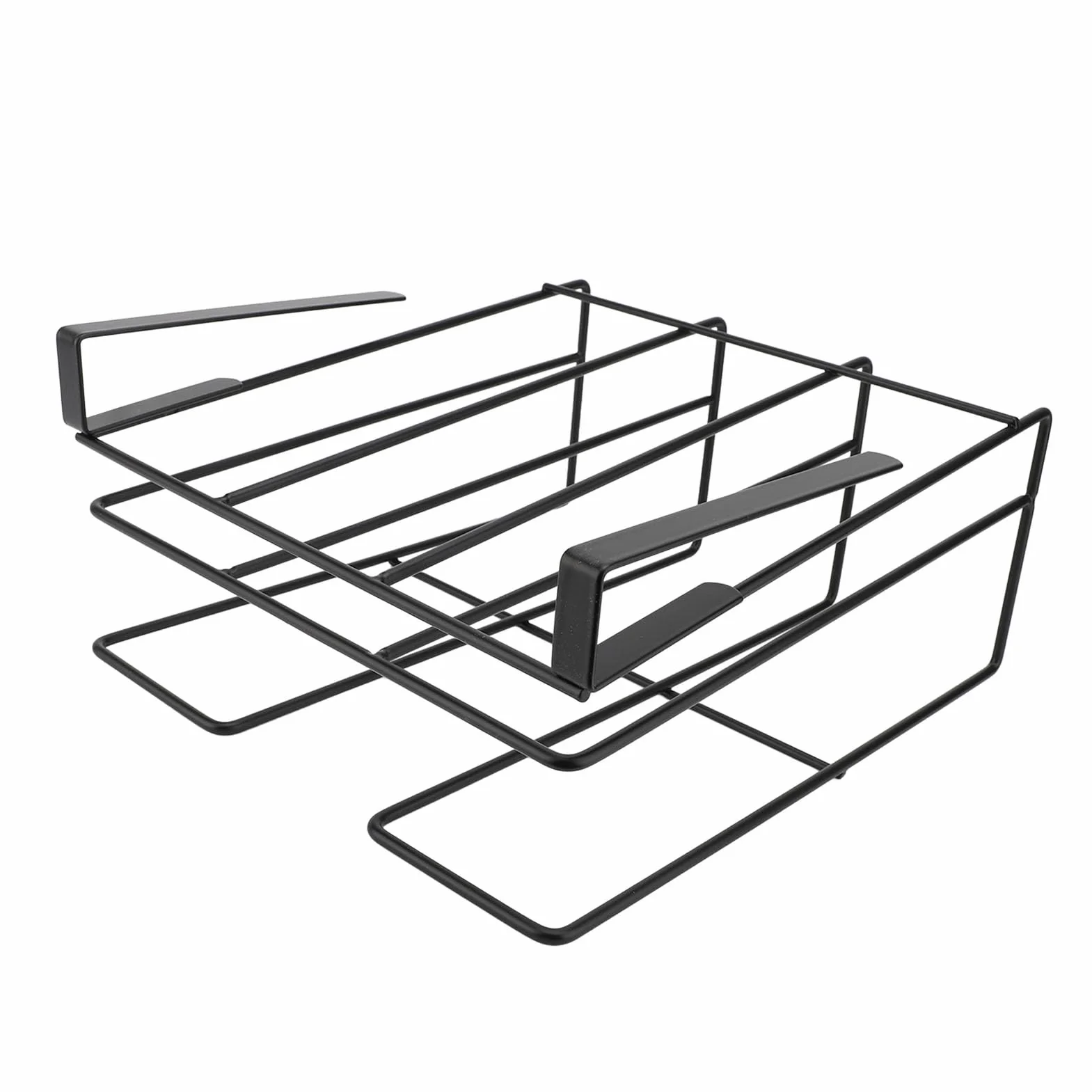Regał Pod szafką Stal Węglowa Uchwyt na deskę do Krojenia Pod szafką 27 X 30 Cm Bez Wiertarki Warstwowe Przechowywanie Szafek Kuchennych Organizacja na Blacie