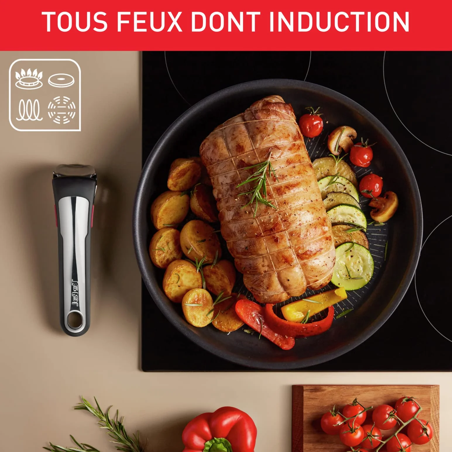 Tefal Ingenio Eco Resist Patelnia do Naleśników Ø 27 cm Aluminium Czarny