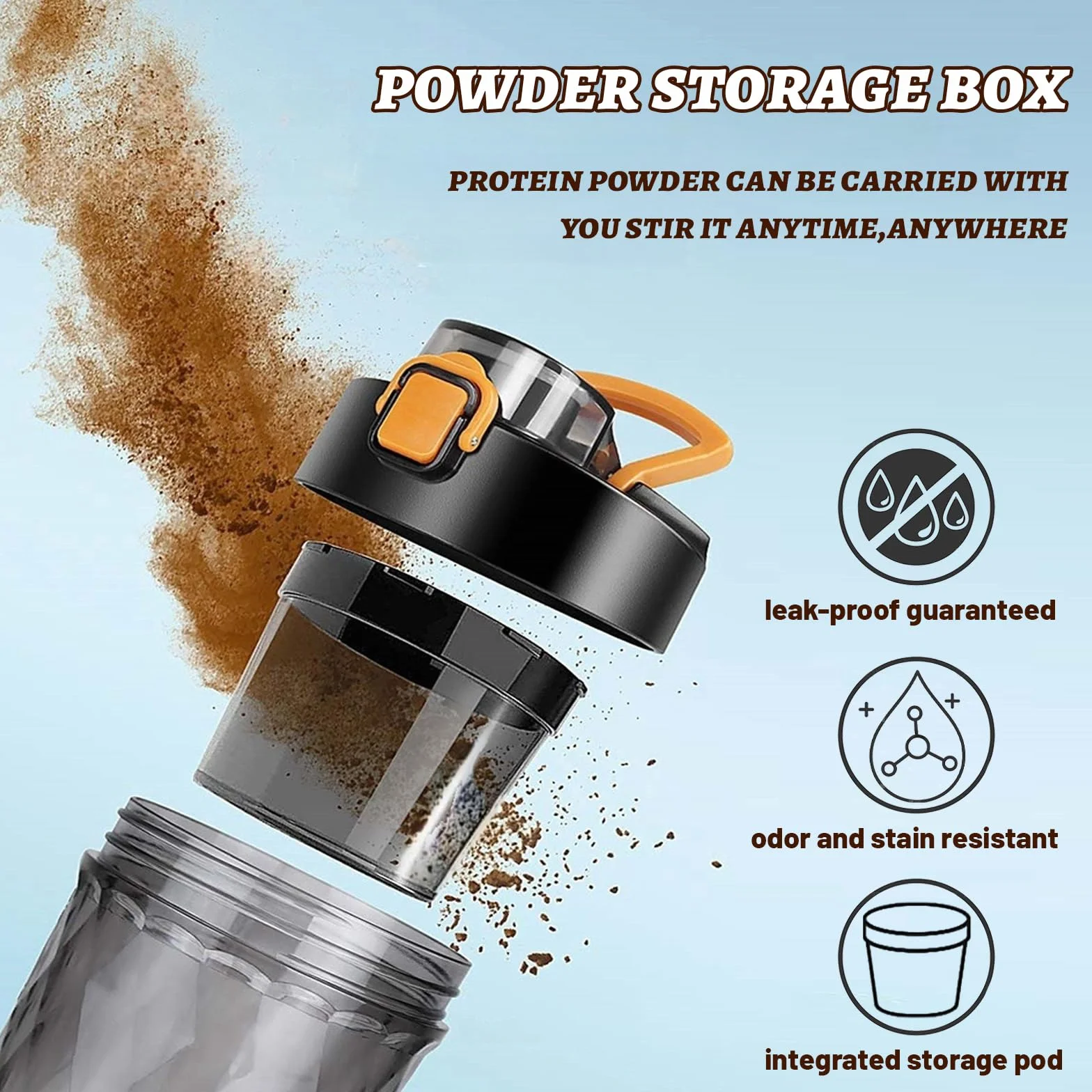 flintronic Elektryczny shaker do białek 650 ml USB C automatyczny mikser