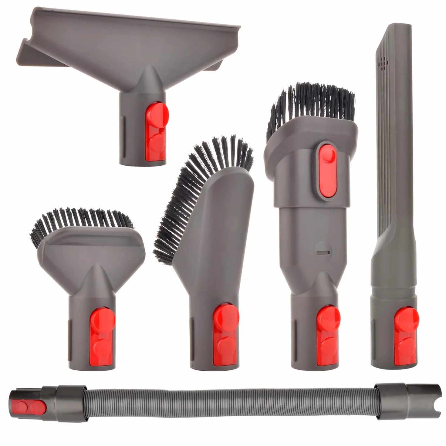 Zestaw akcesoriów do odkurzacza, zestaw dysz z wężem przedłużającym, części zamienne do odkurzacza Dyson Gen5, V15, V12, V7, V8, V10, V11, SV10, SV11 (6 w 1)