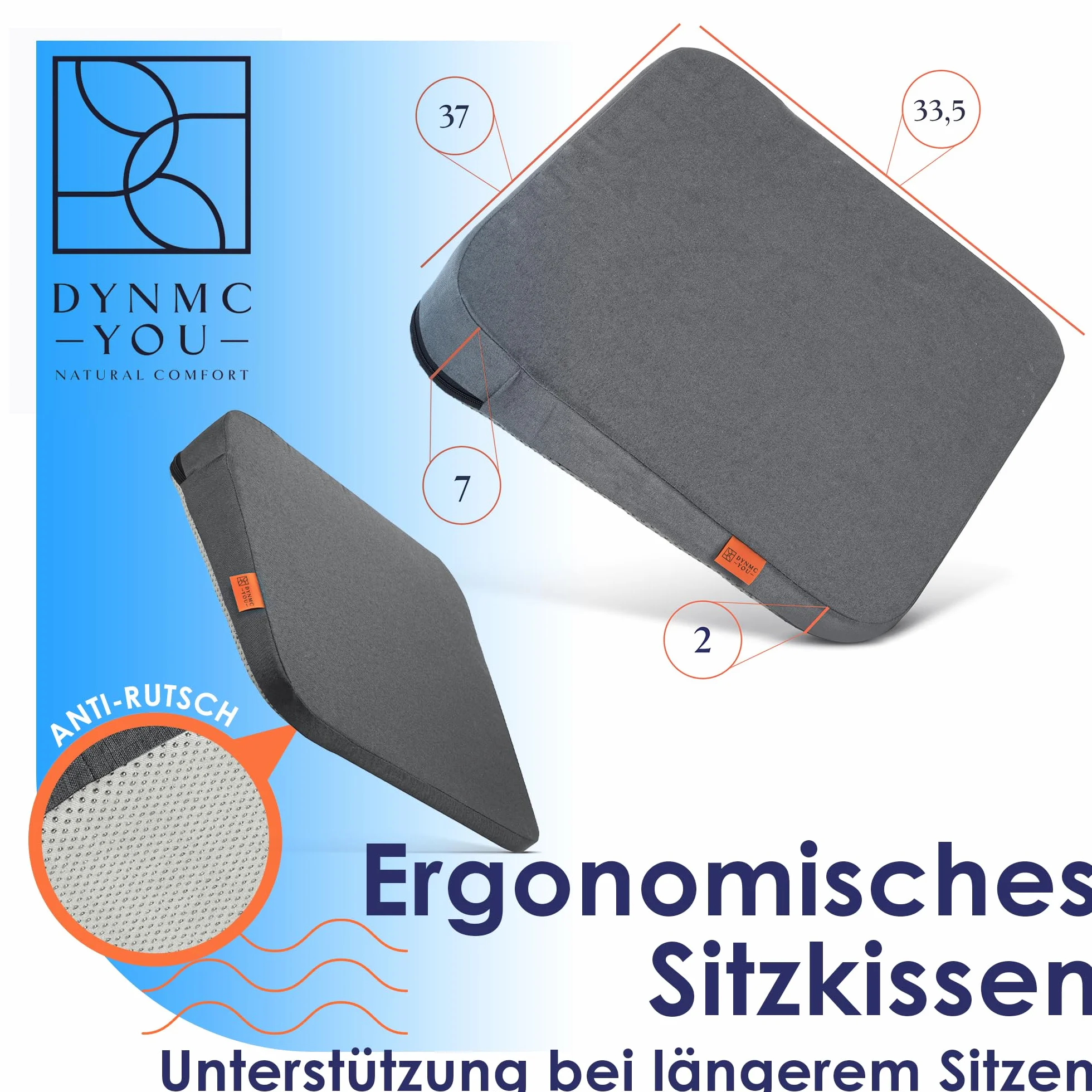 Ergonomiczna poduszka klinowa do samochodu piankowa stabilna wymiarowo