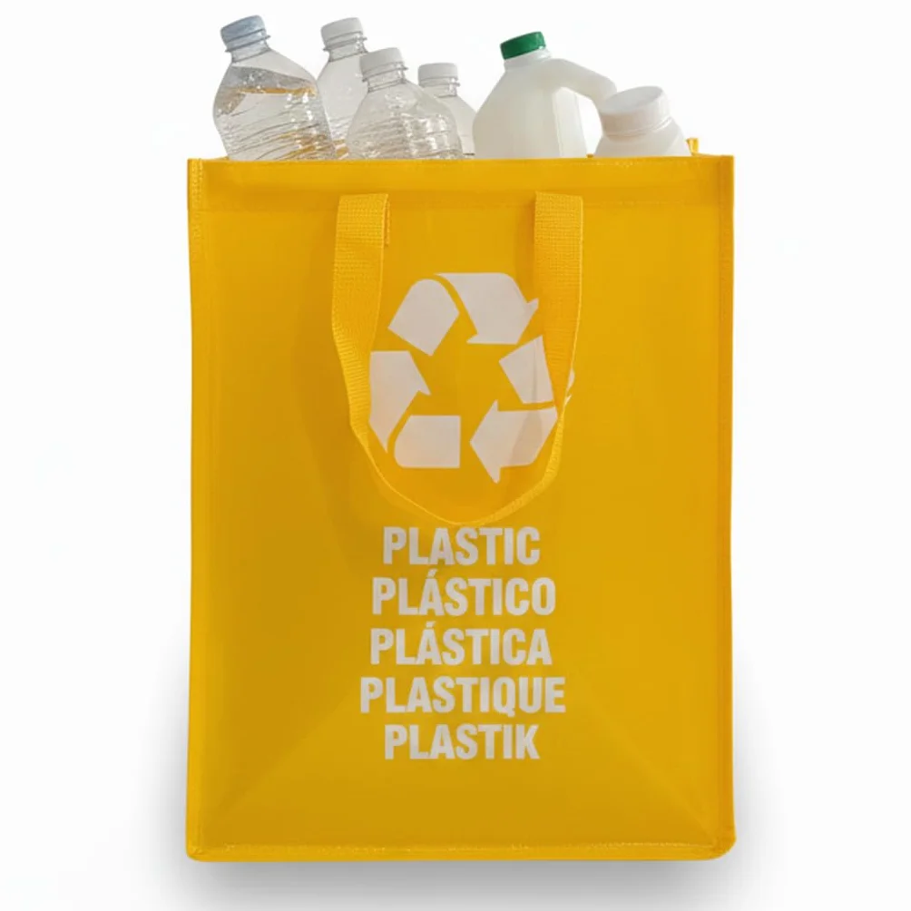 Torby do Recyklingu z Uchwytem - Pojemnik na Śmieci - System Recyklingu Tworzyw Sztucznych - Organizer