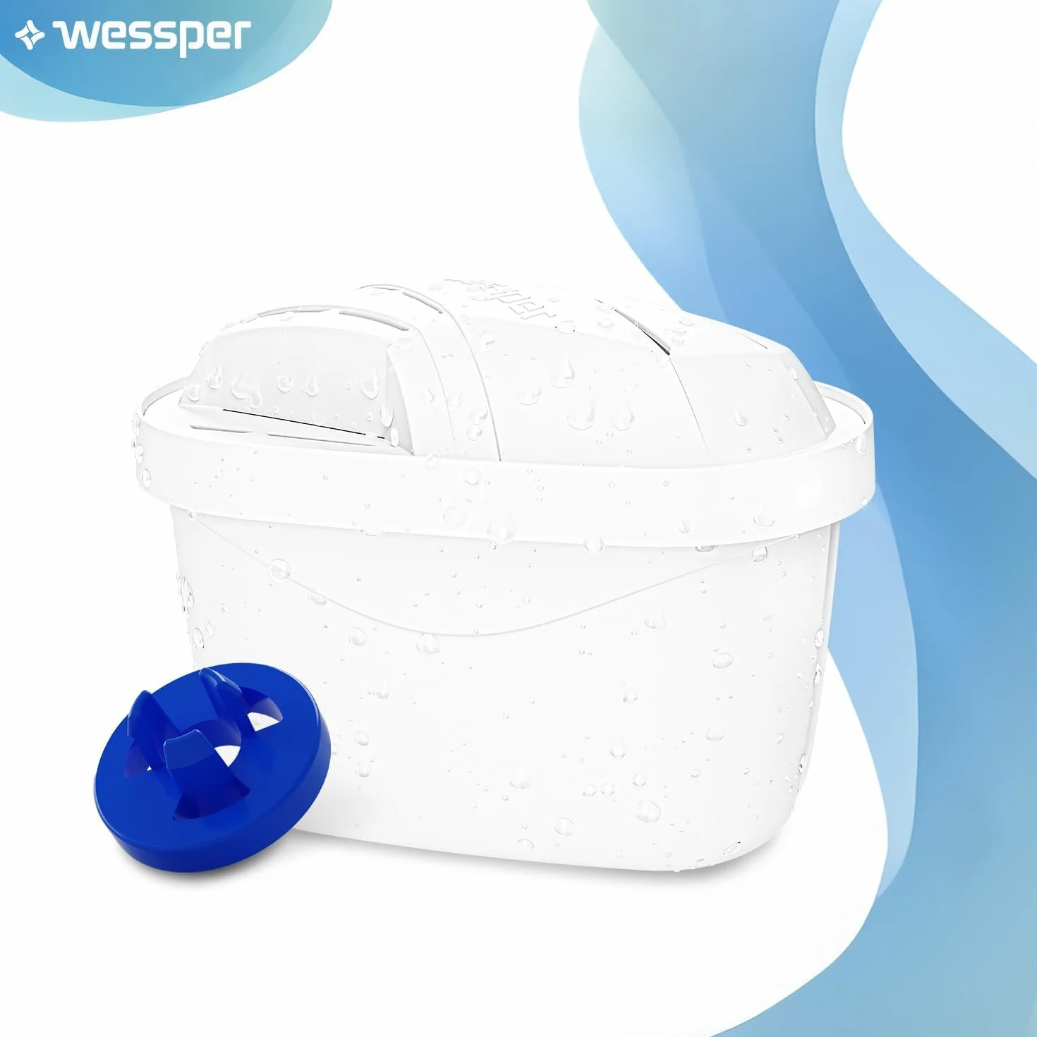 Wessper Zestaw 12 Wkładów Filtrujących Wodę Kompatybilnych z Brita Maxtra+, Maxtra Pro, Marella, Style i Elemaris – Filtry Do Dzbanków