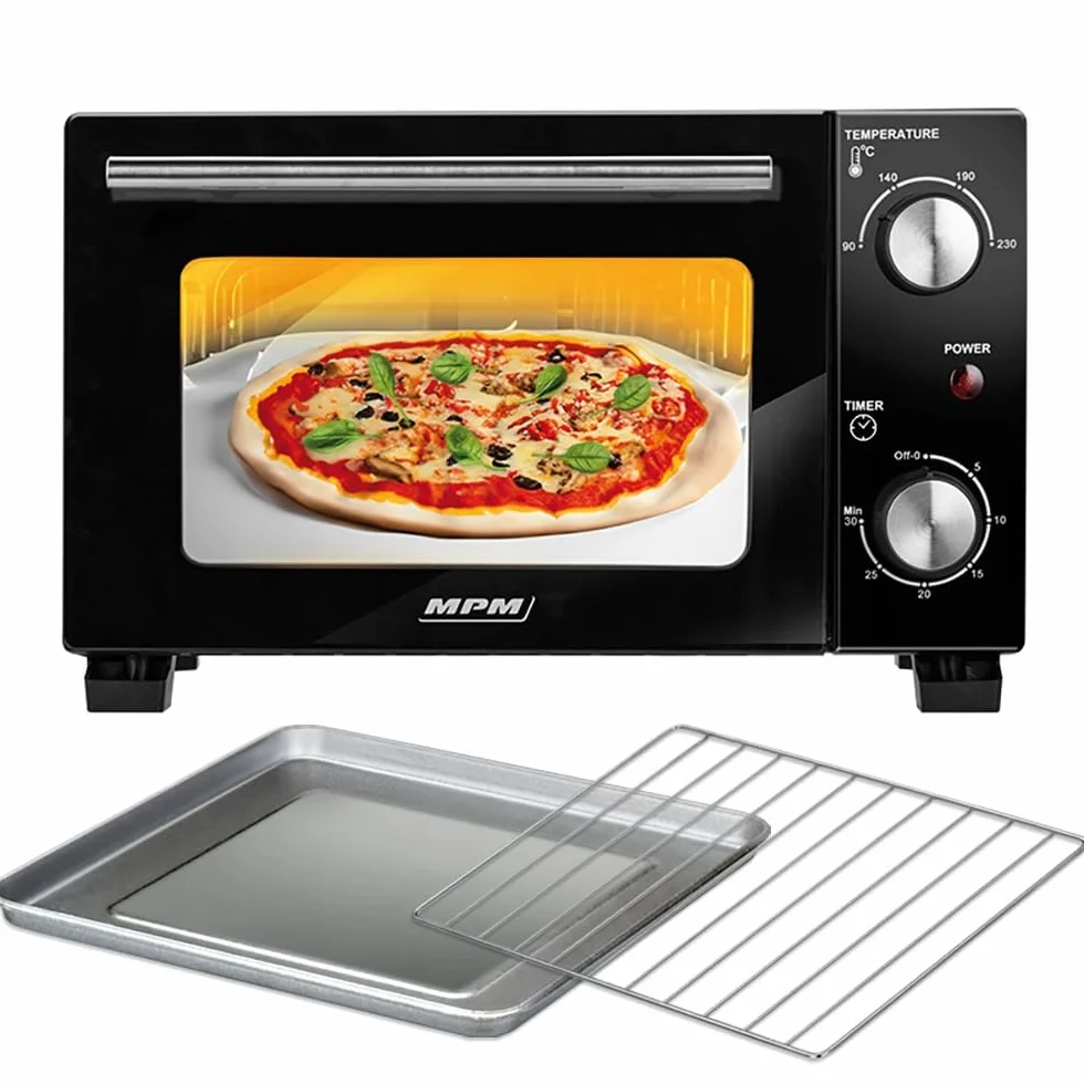 MPM MPE-13 mini piekarnik 10 L 90-230°C 4-stopniowa regulacja temperatury czarny