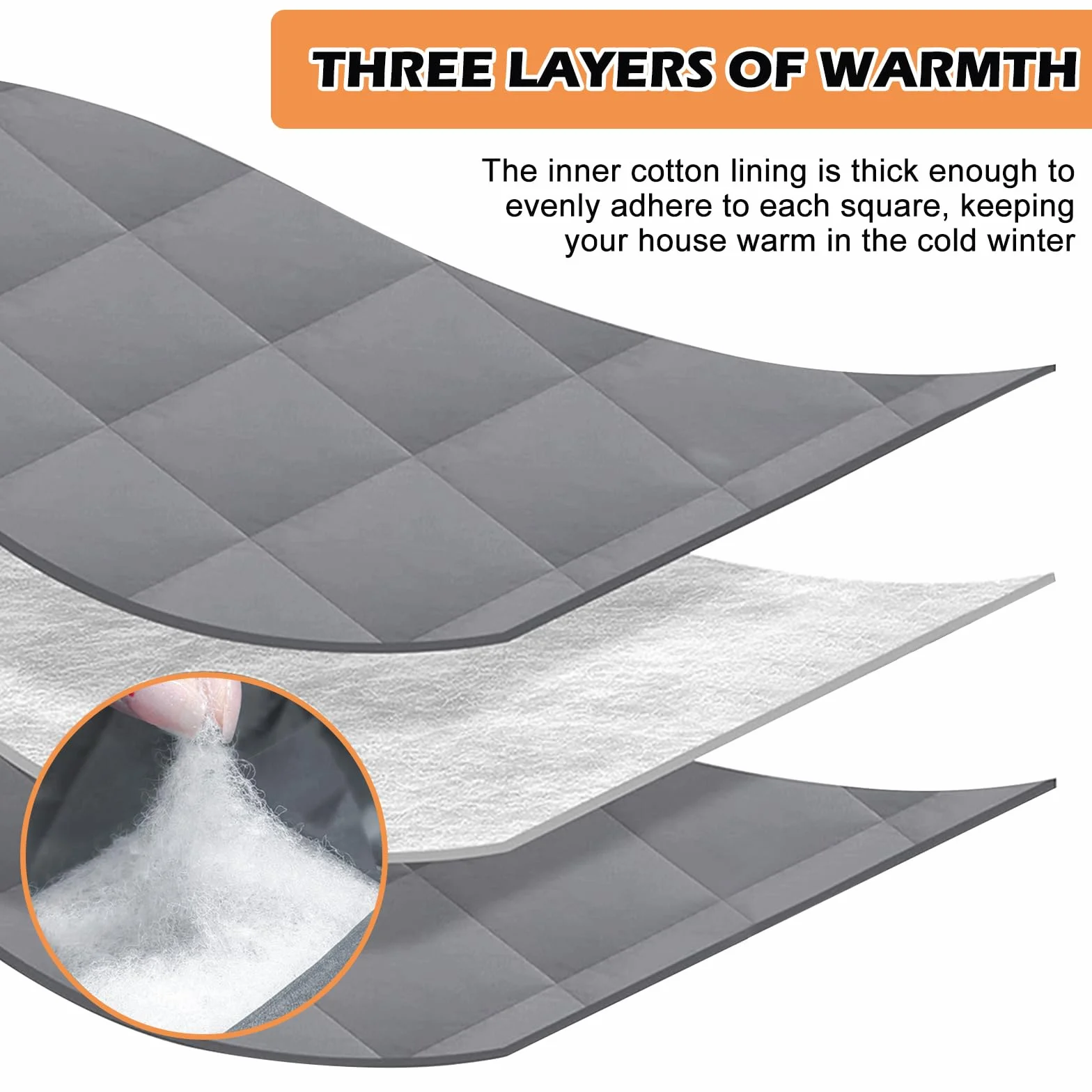 SUNOYA Magnetyczna zasłona termiczna na drzwi 90 x 210 cm wiatroszczelna wodoszczelna przezroczysta