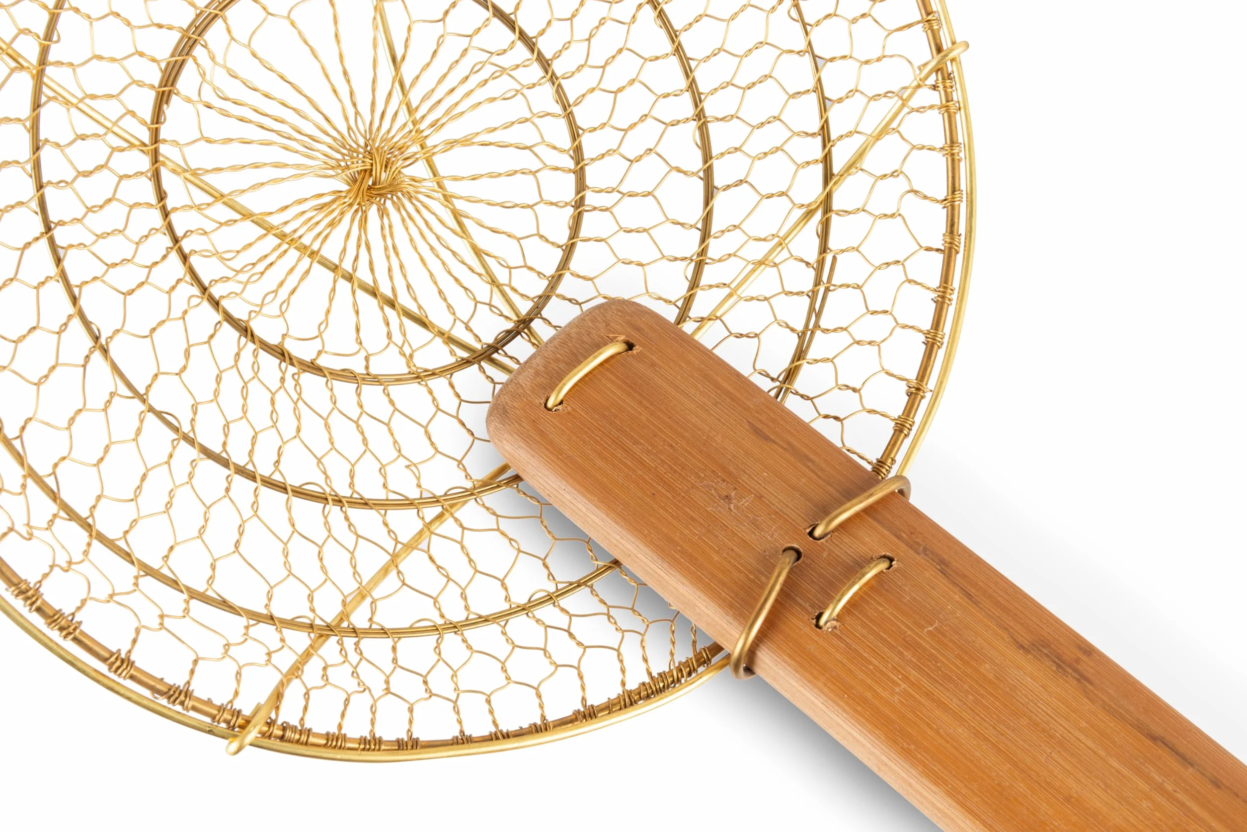 Craft Wok Skimmer Sitko Pająk 6 cali bambusową rączką