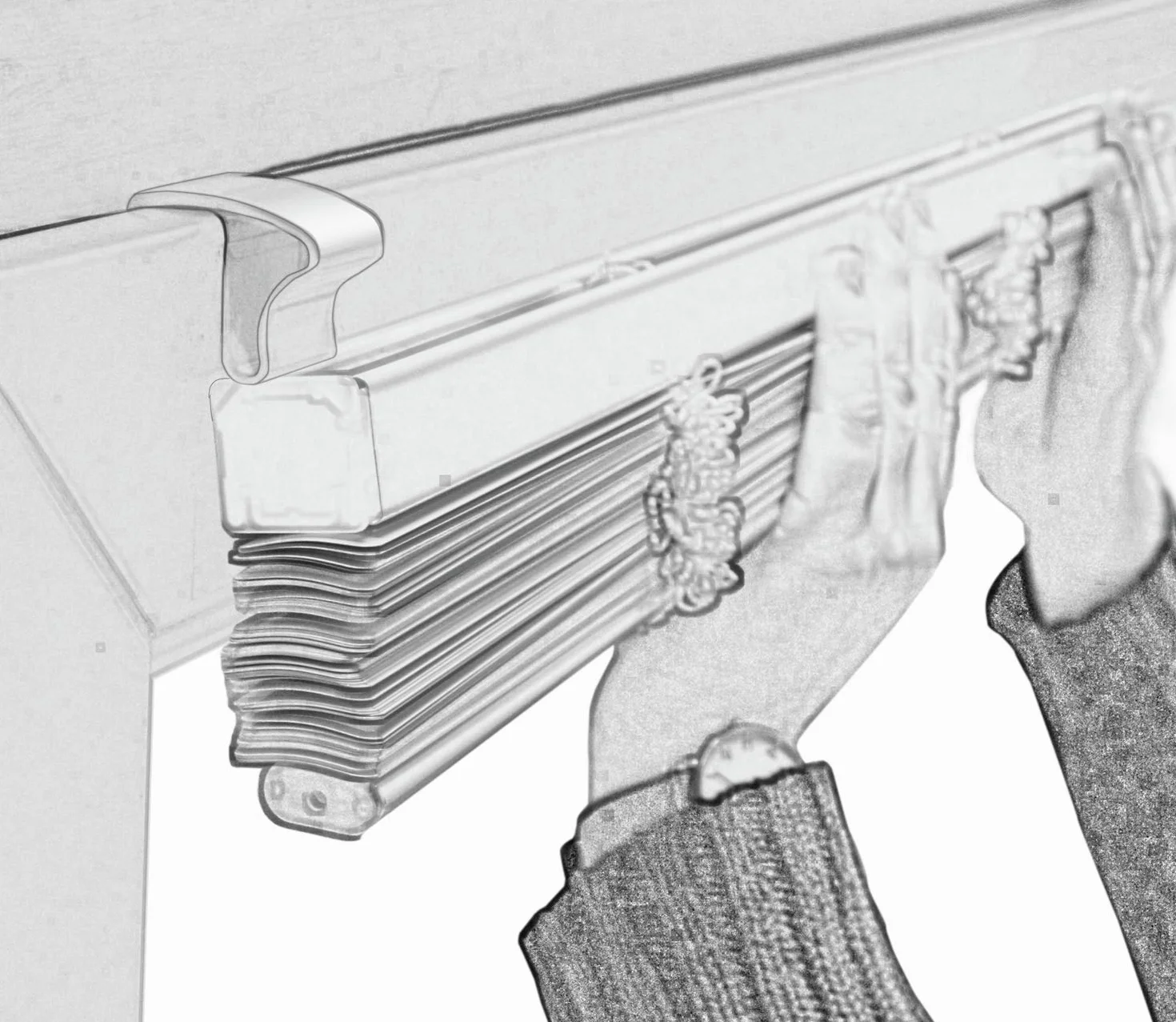 GARDINIA Uniwersalny uchwyt zaciskowy do żaluzji aluminiowych 6 szt. Biały