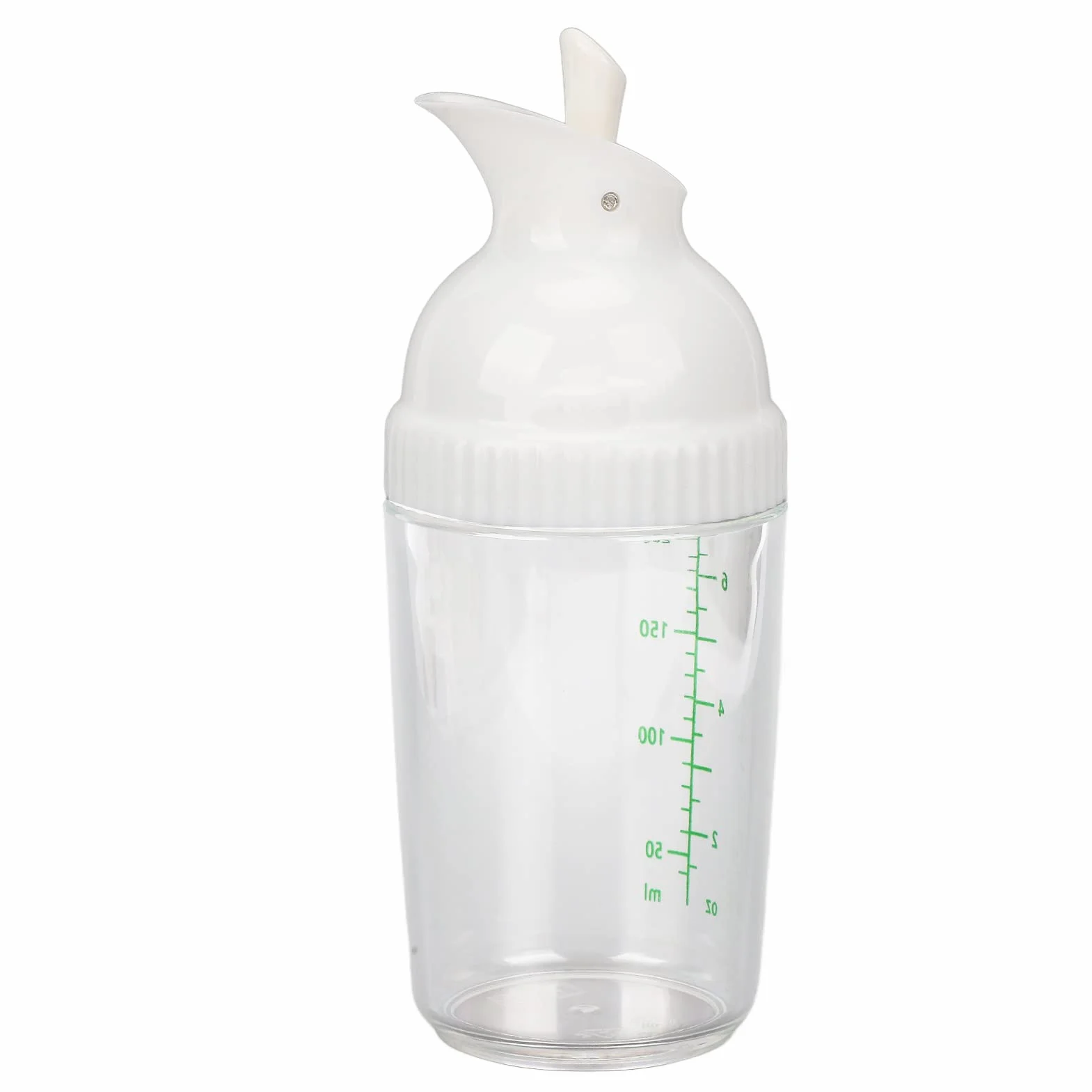 Shaker do sosów sałatkowych, 200 ml, mikser do dressingu, butelka na olej, ocet, sok z cytryny, ranczo i sos balsamiczny (biały)