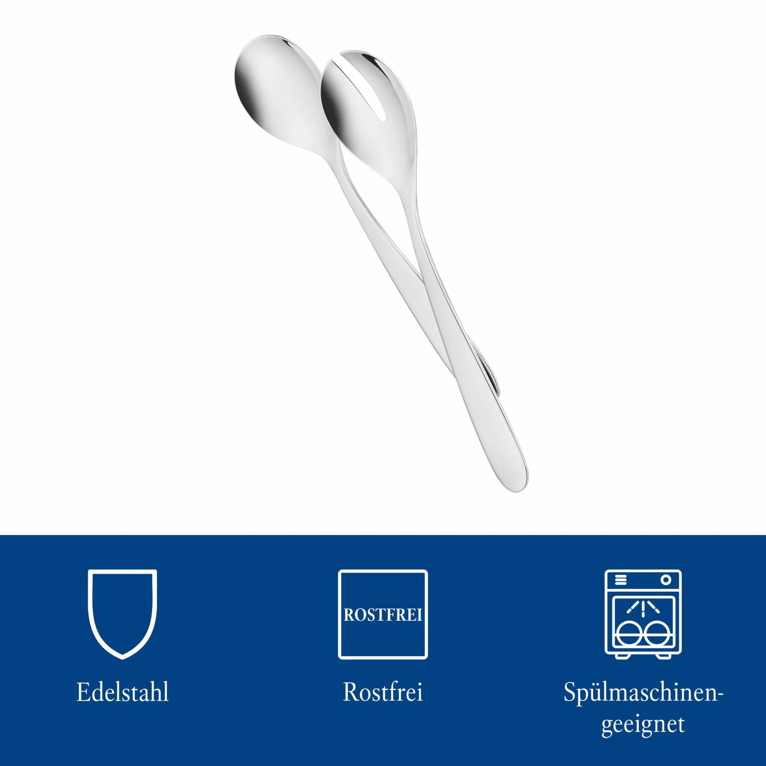Villeroy & Boch 2-częściowe sztućce 250 mm, serwery do sałatek, stal nierdzewna
