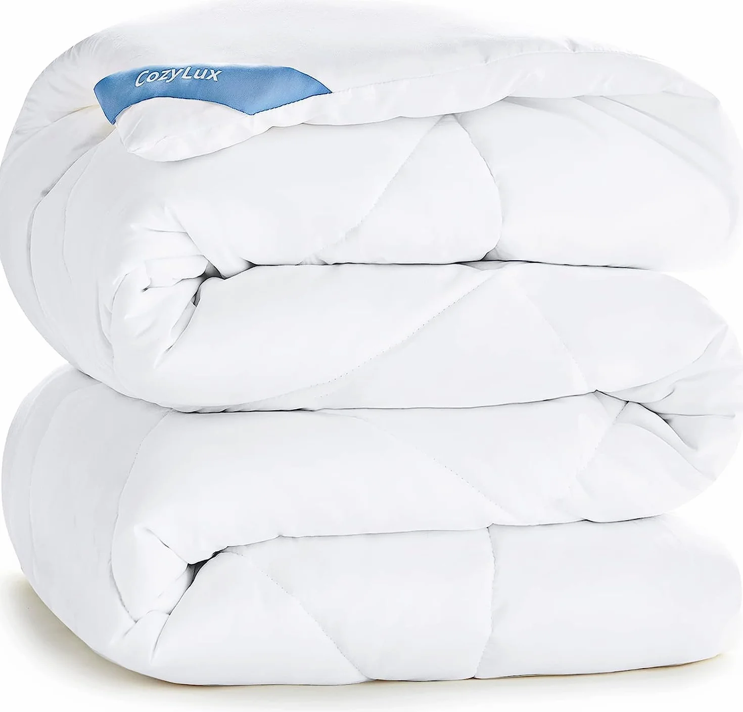 CozyLux Kołdra 200 x 220 cm na 4 pory roku, kołdra z mikrofibry 300 g/m², całoroczna kołdra 220 x 200 cm, biała, super miękka poszewka, koc do spania, oddychająca 200 x 220 cm, biała