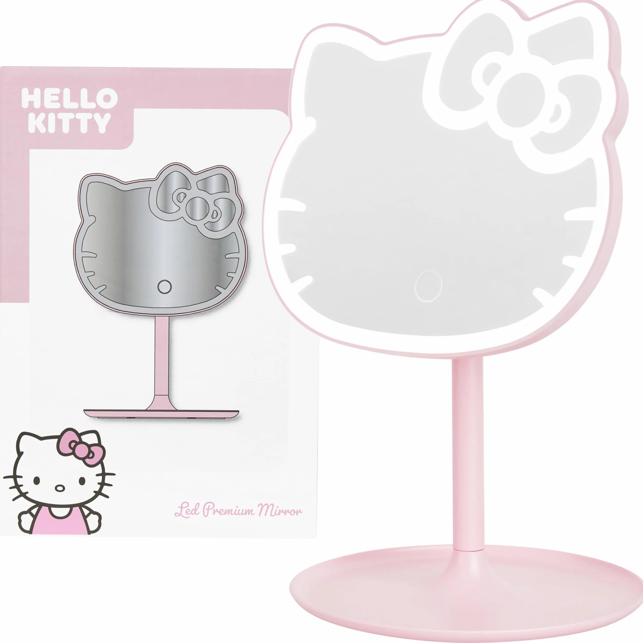Hello Kitty Lustro stołowe Różowe diody LED