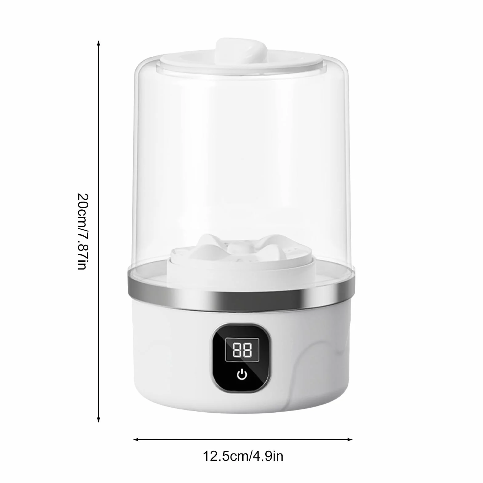 Mini pralka kempingowa 1 l 3000 mAh głębokie czyszczenie bielizny biała/zielona