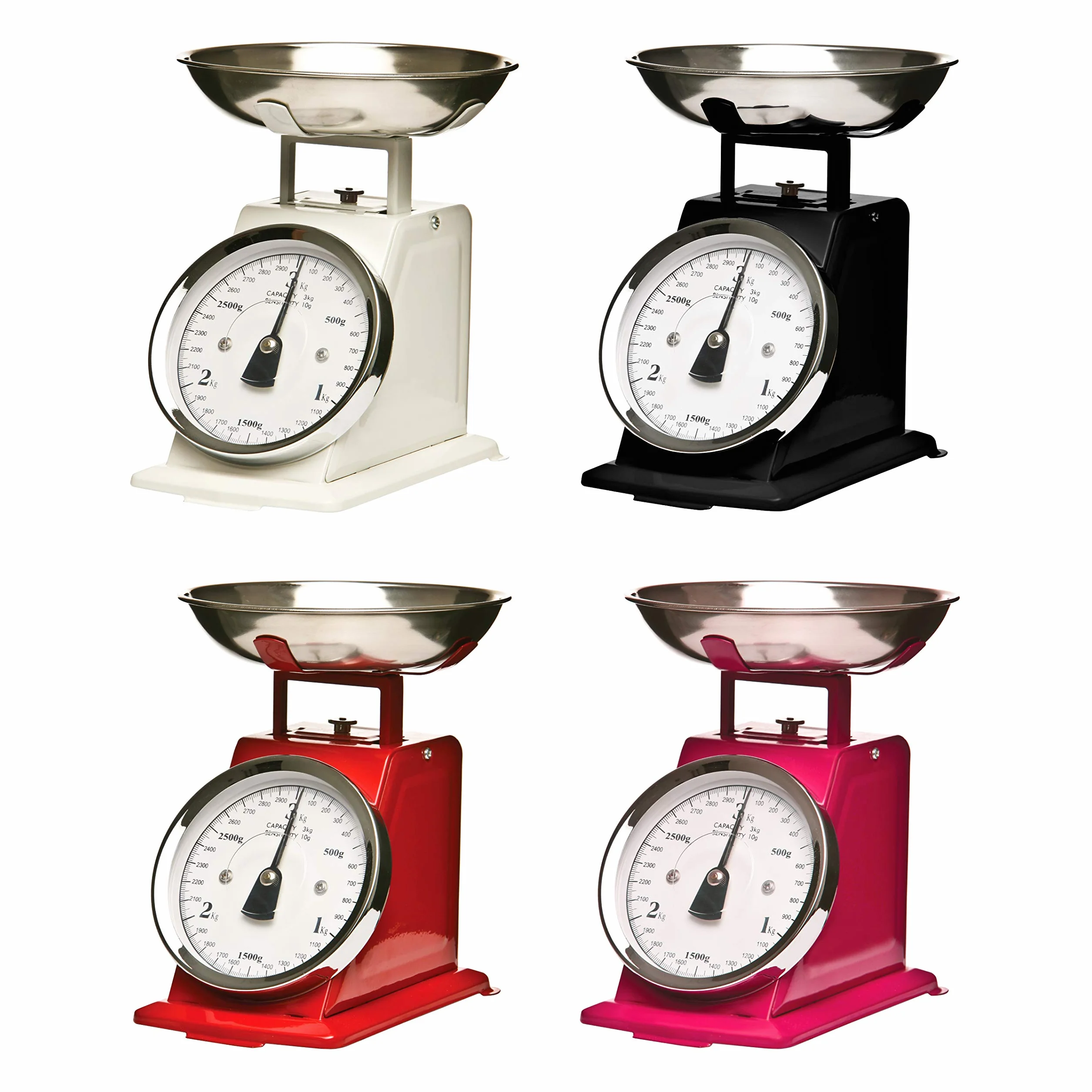 Premier Housewares waga kuchenna retro ze stali nierdzewnej czerwona