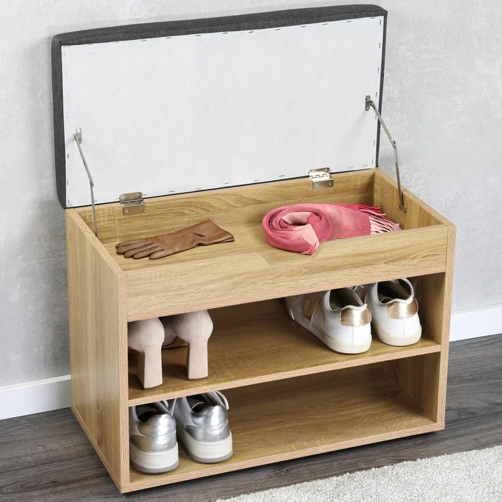 Kesper Szafka na buty z poduszką do siedzenia 60x45x30 cm brązowa płyta pilśniowa