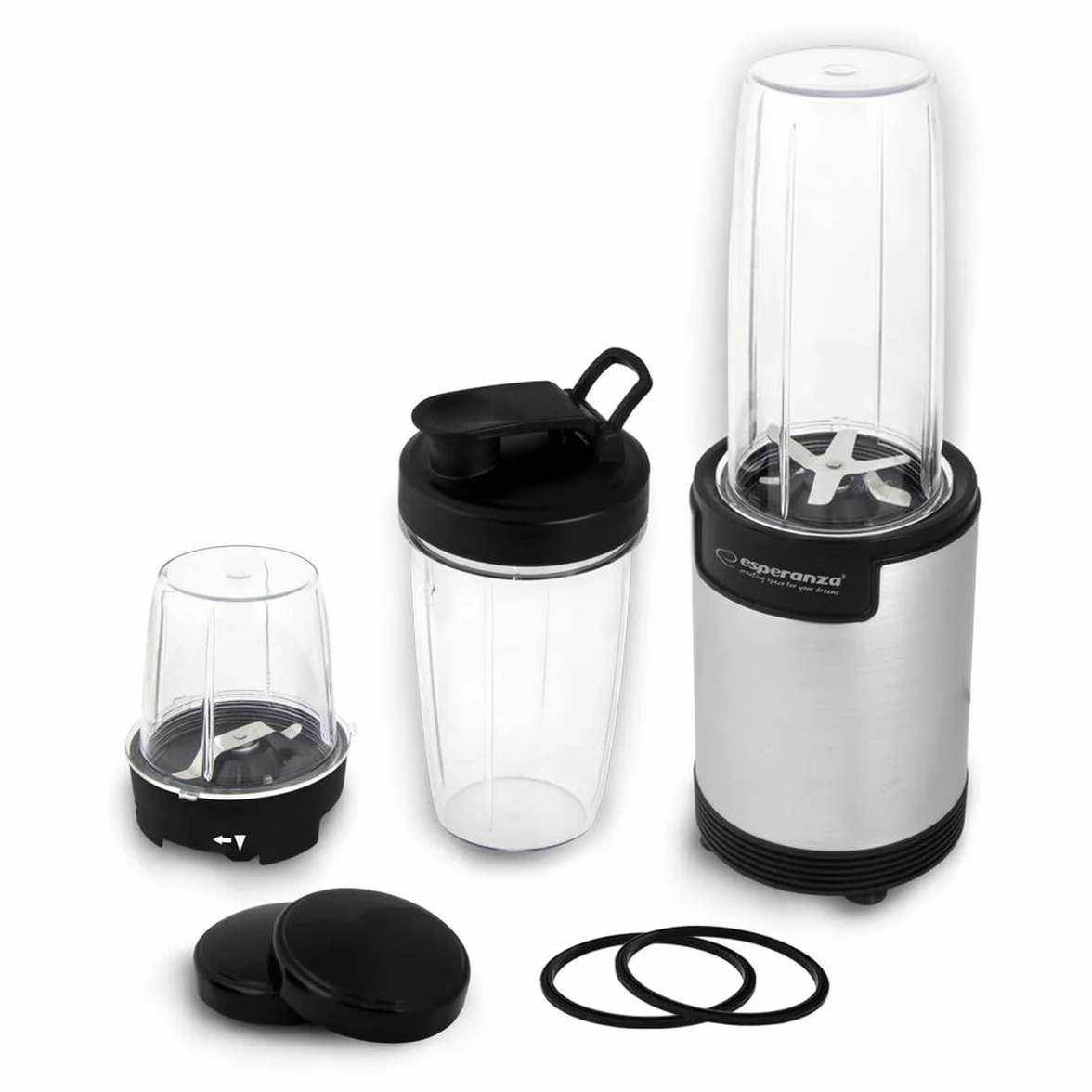 Esperanza EKM030 Nutri Blender/Osobisty Blender 9w1 900W Srebrny