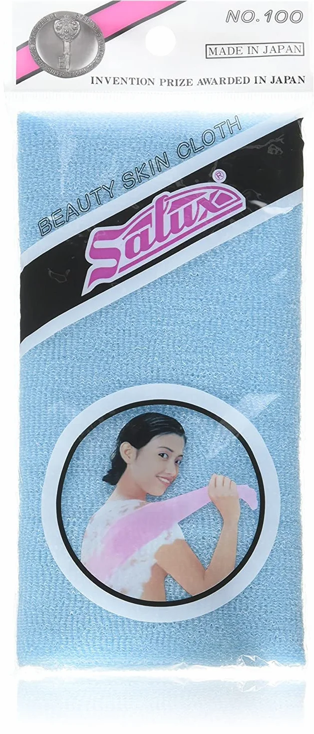 Salux Japońska nylonowa piękna skóra do kąpieli niebieski 3 szt.