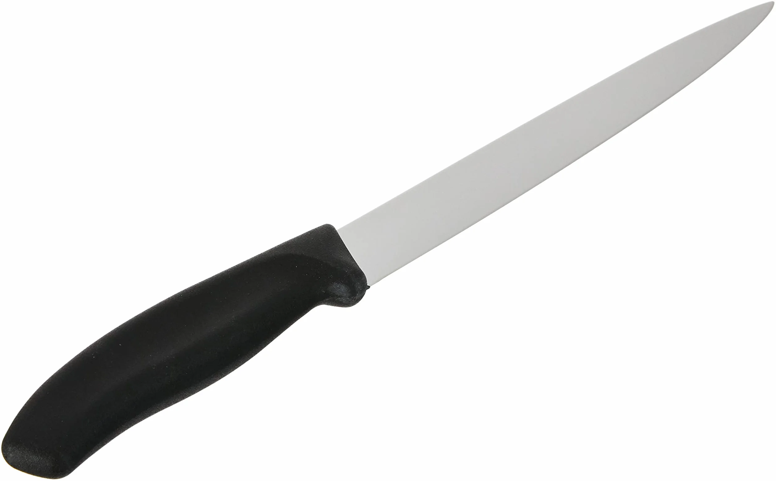 Victorinox Swiss Classic Filetiermesser 6.8713.20B Extra scharfe Klinge gerader Schliff Kunststoff-Griff Schwarz Spülmaschinengeeignet