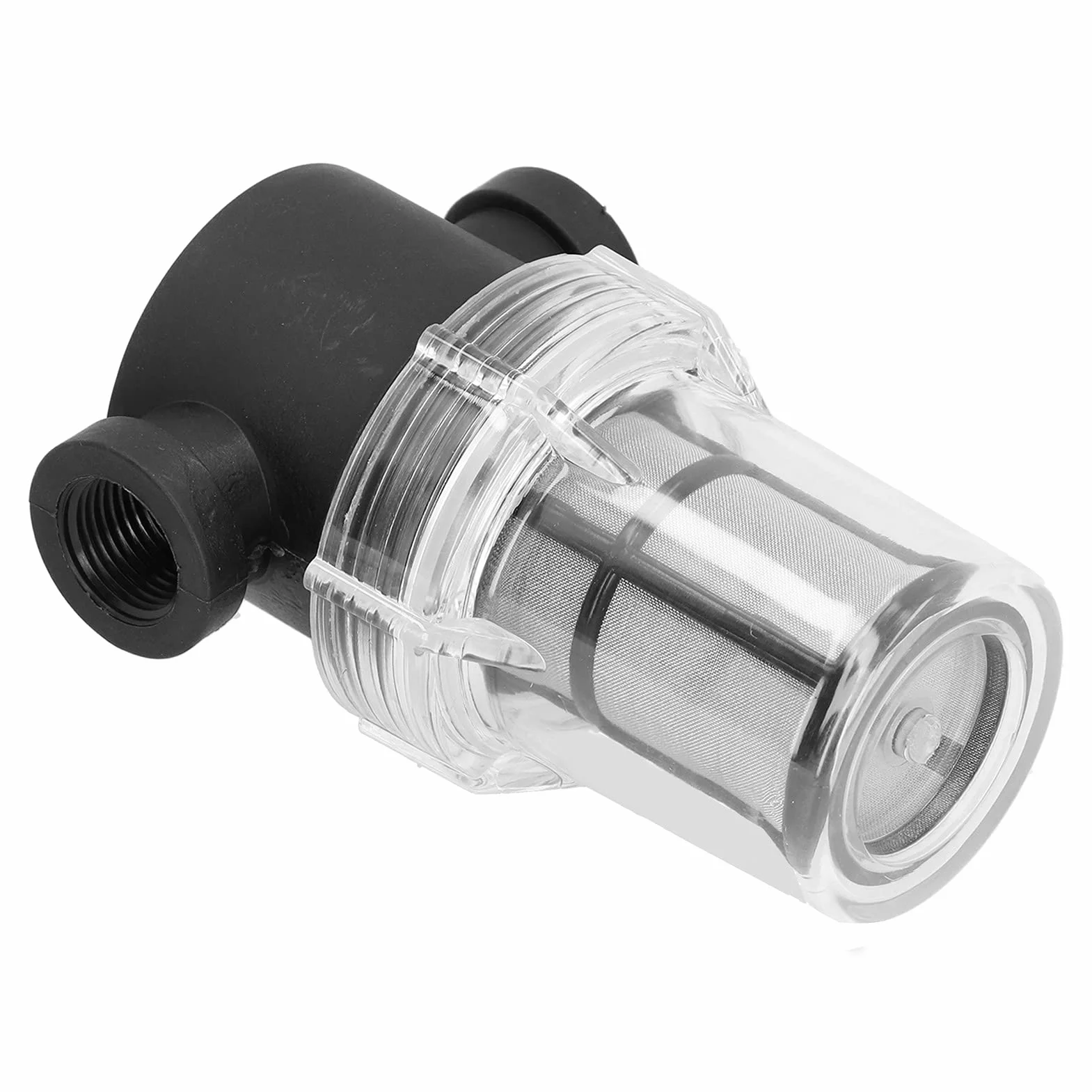 Filtr Siatkowy 3/8" z Króćcem Węża, Profesjonalny Filtr Siatkowy do Wody z Sitem 150 Mikronów / 100 Mesh, Plastikowy Filtr T-Sitko do Piwa 150 Psi do Domowego Warzenia, System Filtrowania Wody i Piwa