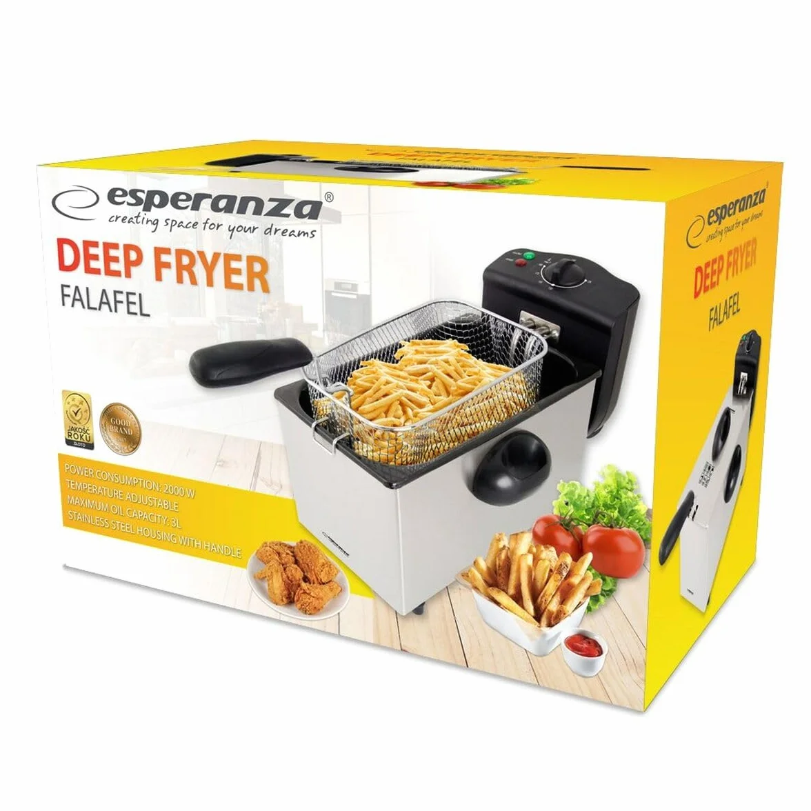 Esperanza EKG010 Deep Fryer 3 l 2000 W INOX