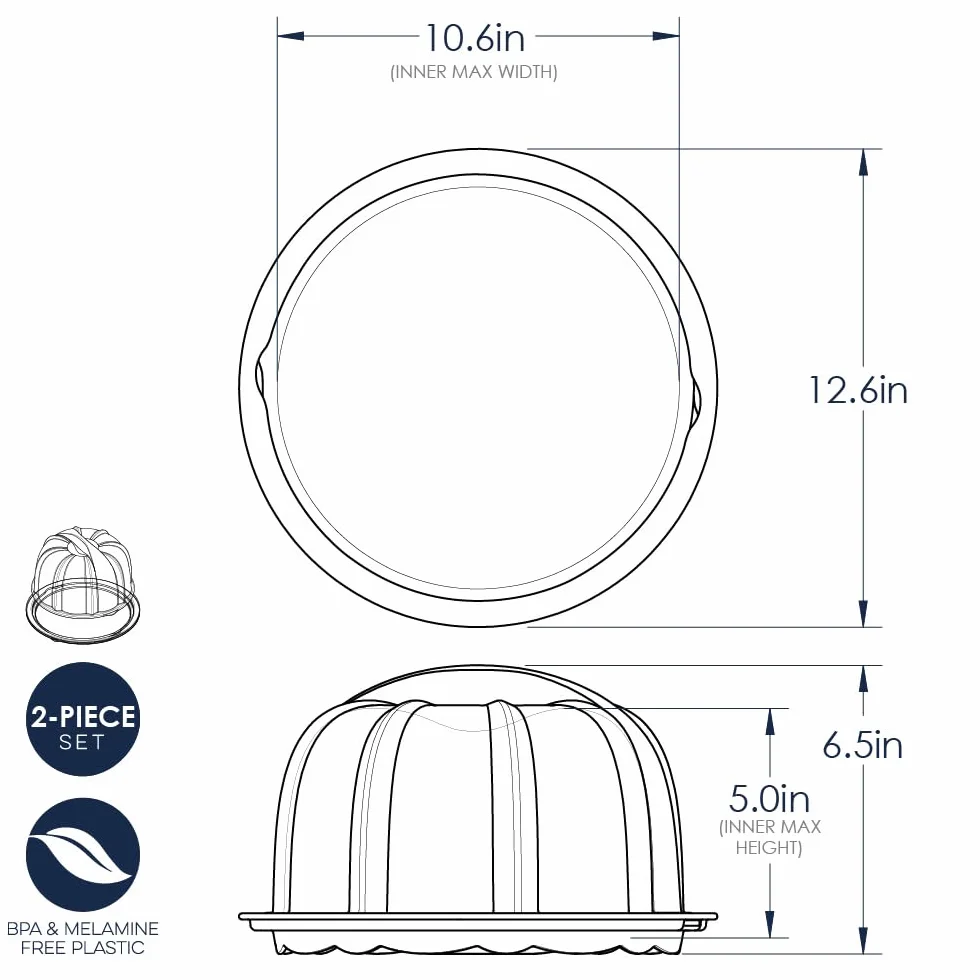 Nordic Ware Pojemnik na ciasto, tworzywo sztuczne, przezroczysty, 33 cm
