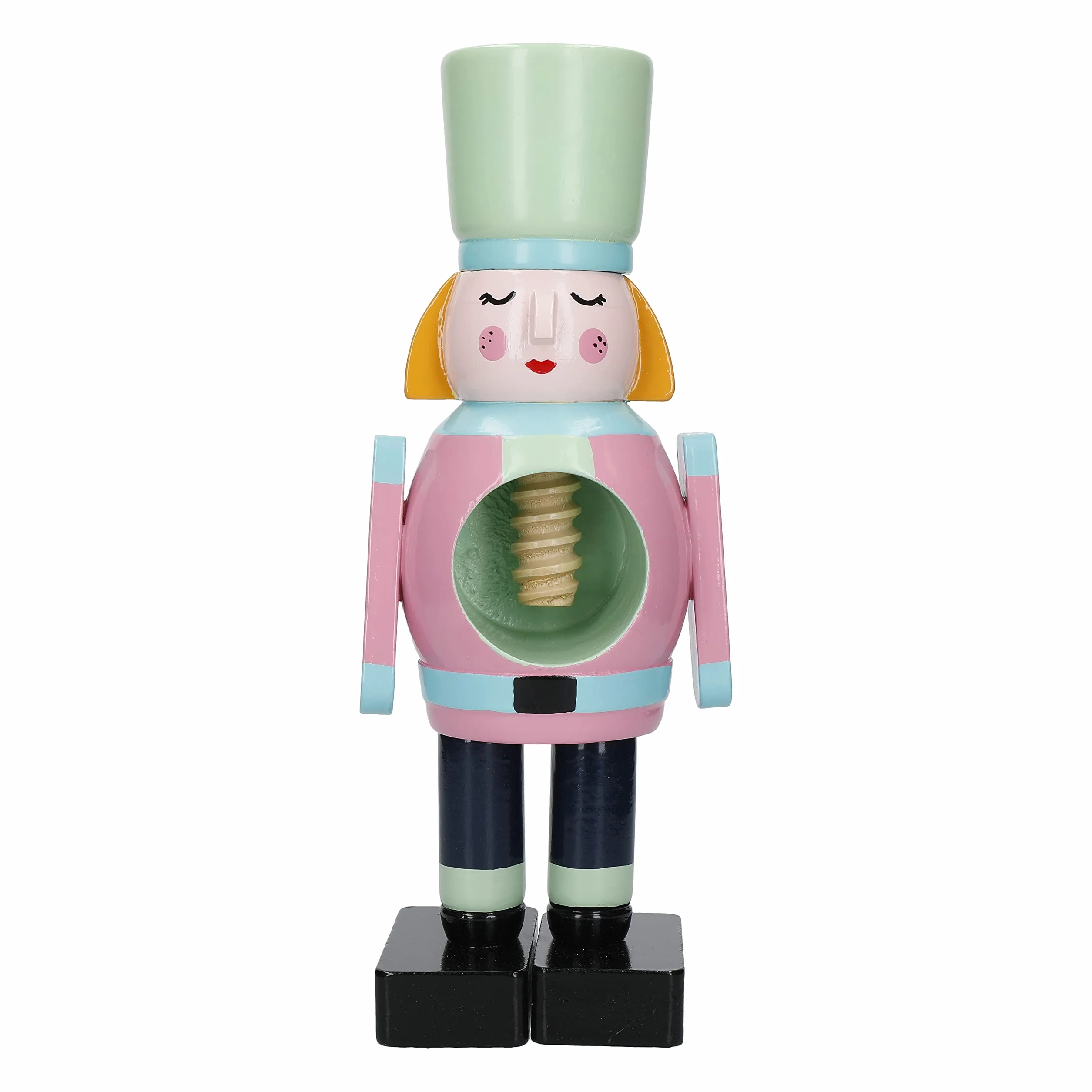 KitchenCraft KCXMNUTLADY Kolekcja Dziadek do orzechów Drewniany dziadek do orzechów, Kobieta, Oznaczony Prezent, Drewno, Mieszane
