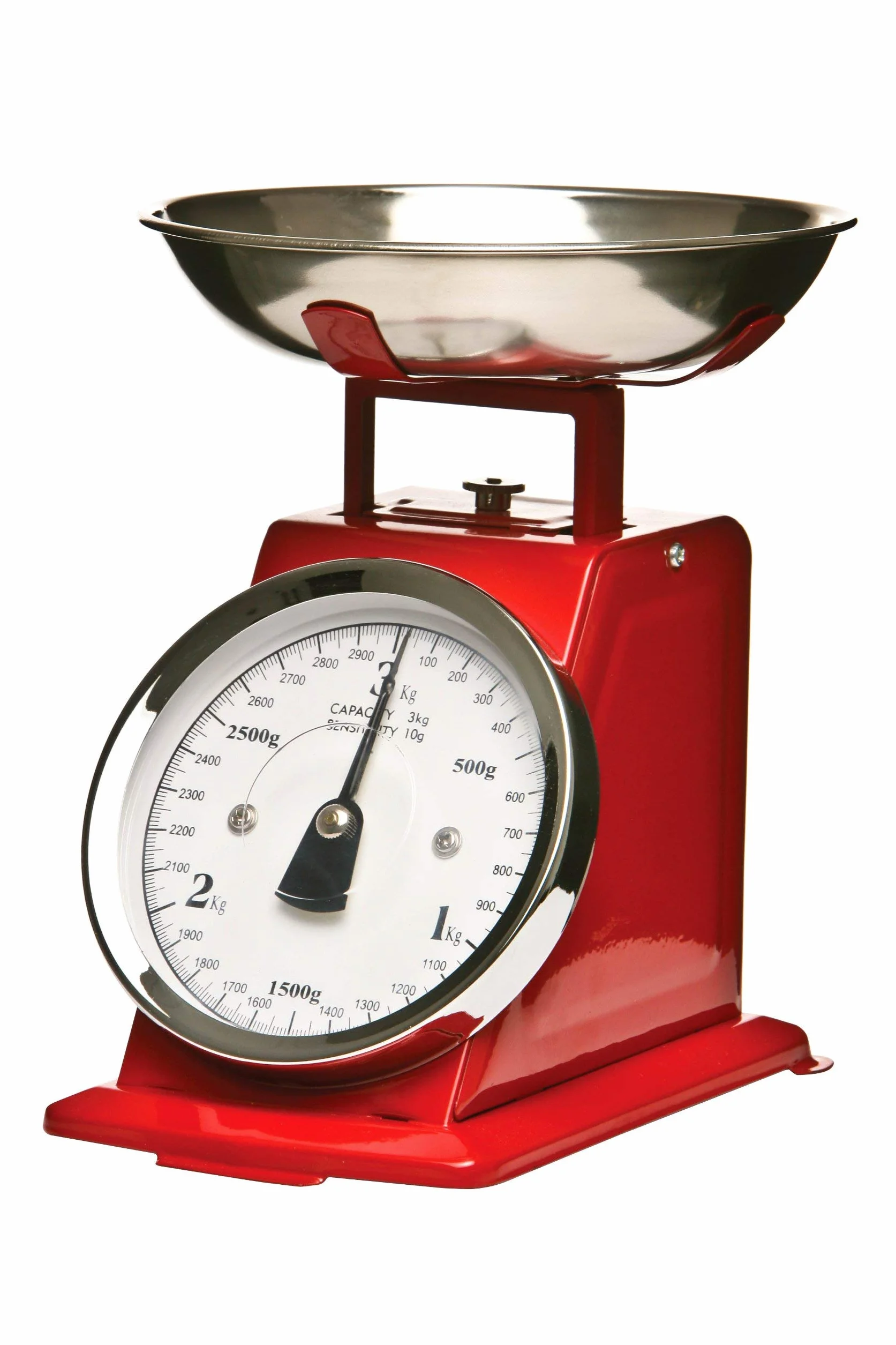 Premier Housewares waga kuchenna retro ze stali nierdzewnej czerwona