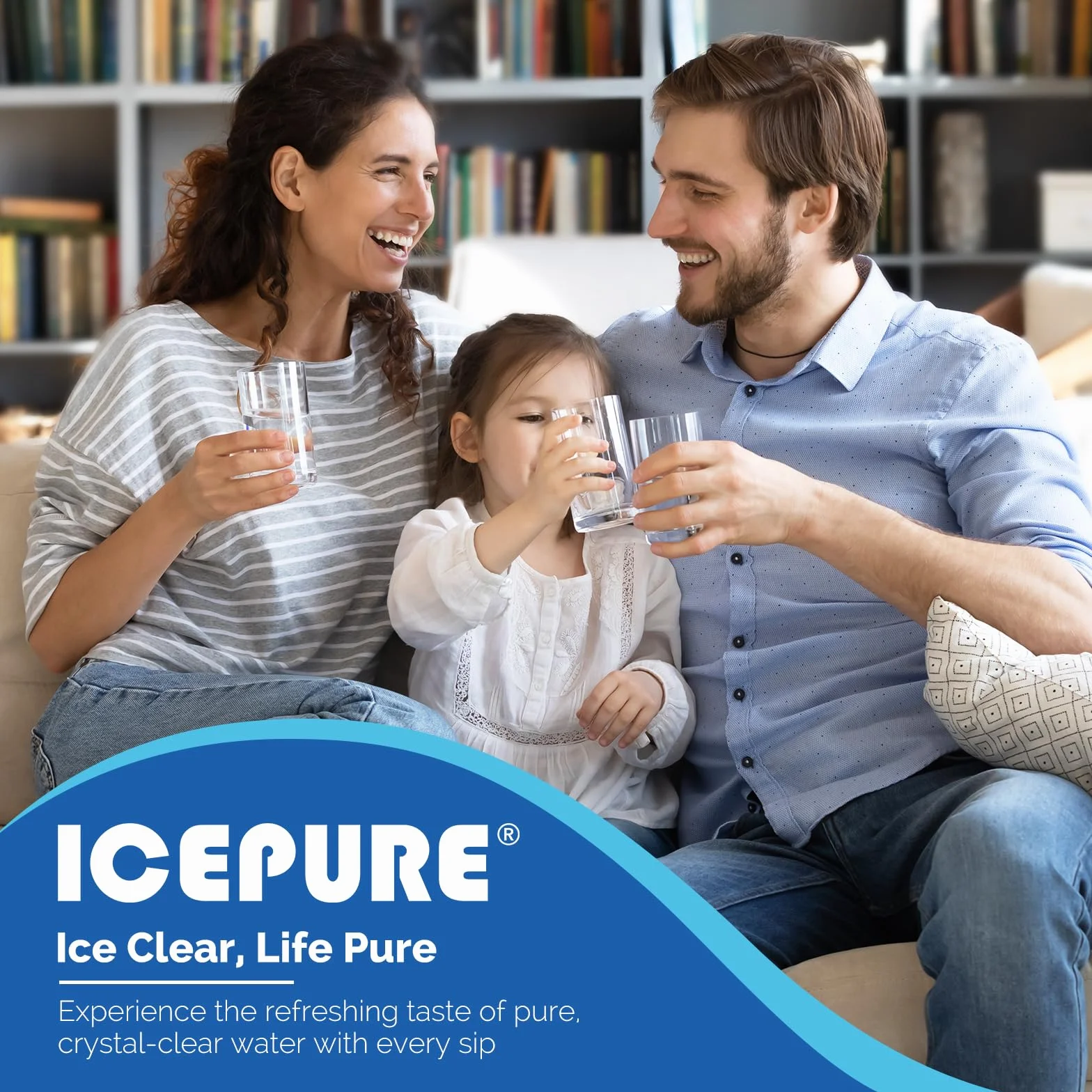 ICEPURE Filtr wody do lodówki Kompatybilny z Samsung DA29–00020B, DA29–00020 A, haf-cin/EXP, 46–9101 biały, 3 sztuki