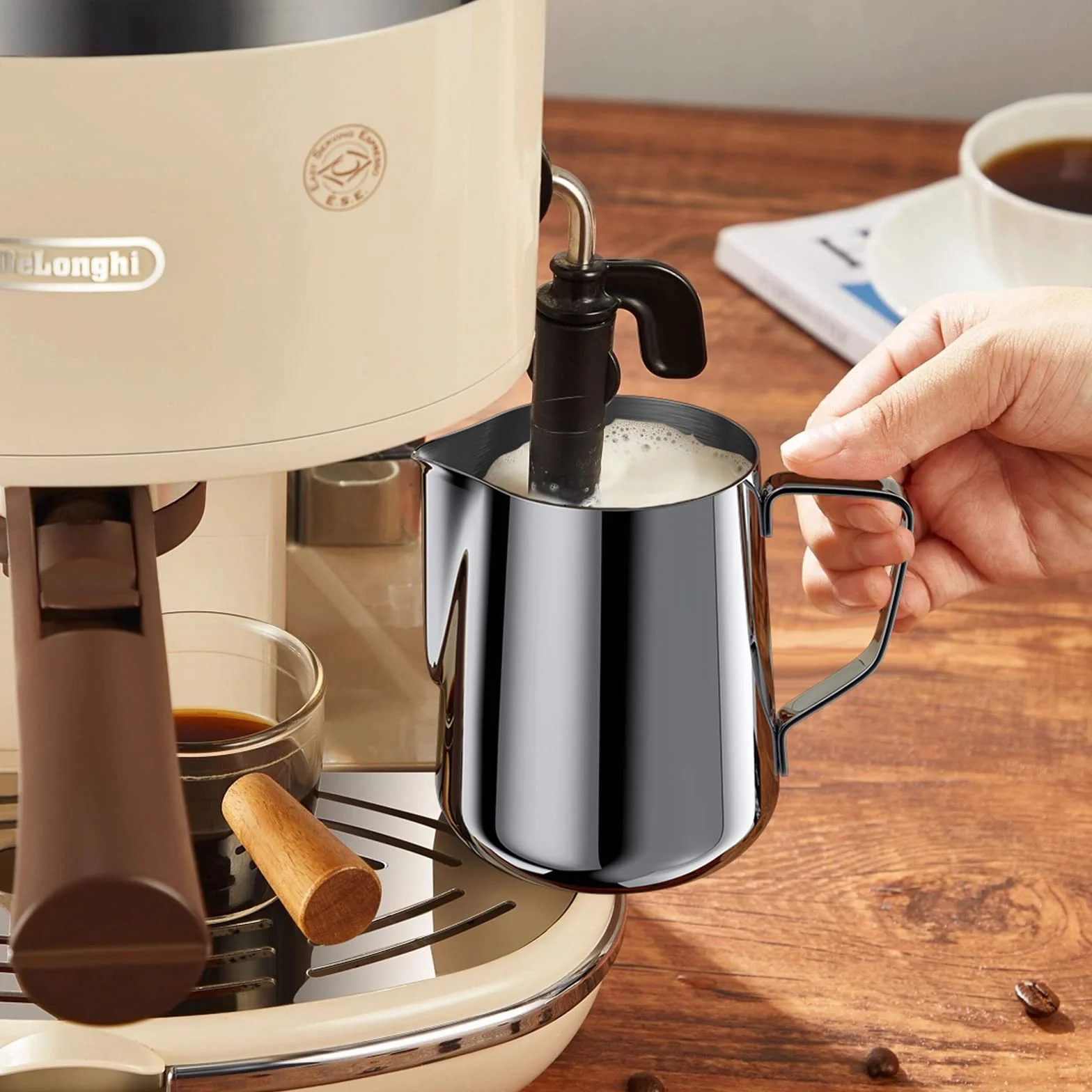 Newaner dzbanek do spieniania mleka 600 ml stal nierdzewna 304 12 uncji barista cappuccino espresso latte