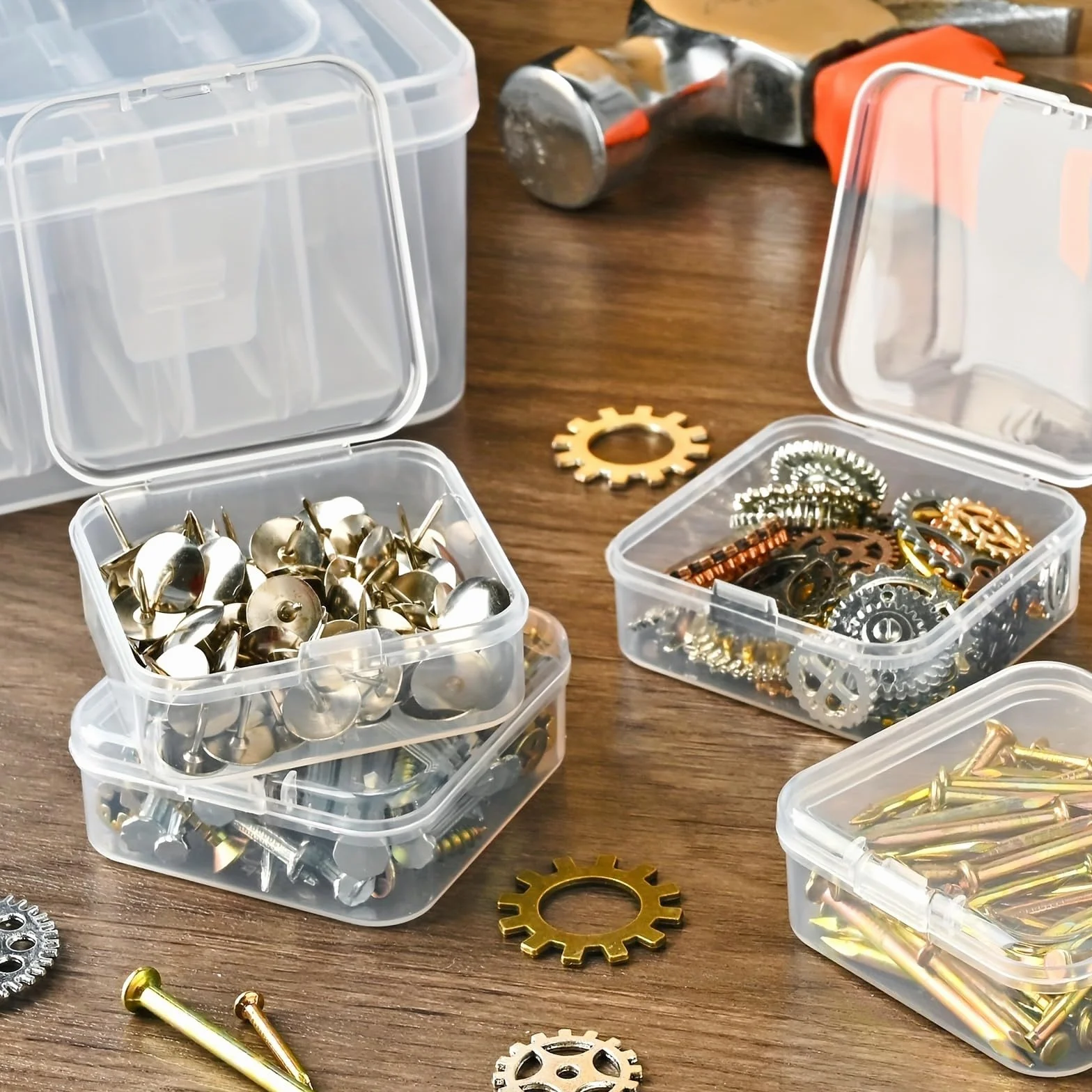 30 Sztuk Małe Pudełko do Przechowywania: TAIHOBO Mini Plastikowe Pudełka, Przezroczyste Małych Pudełek do Sortowania z Pokrywką, Służy do Przechowywania Małych Części, Koralików i Śruby