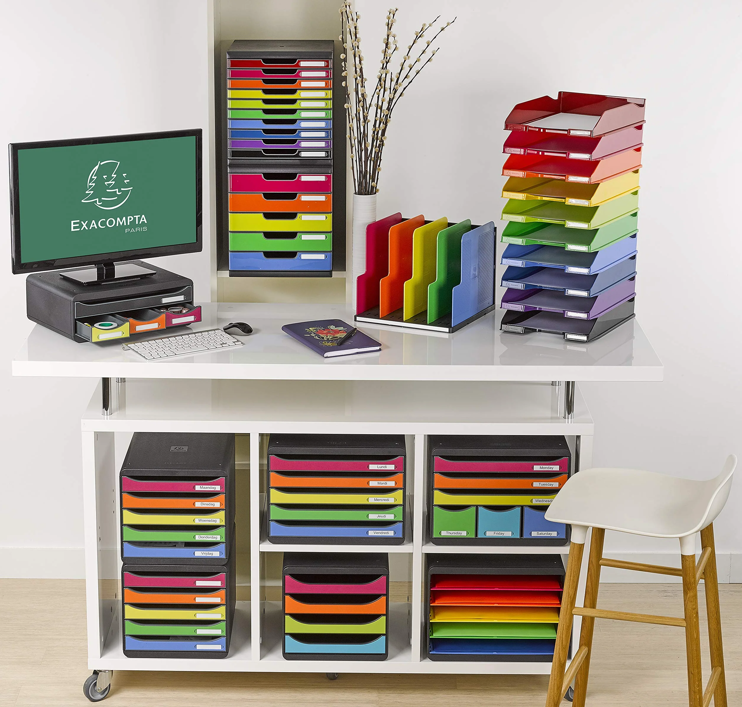 Exacompta Big-Box Plus Iderama, Landscape, 4 Drawer - Black/Harlequin