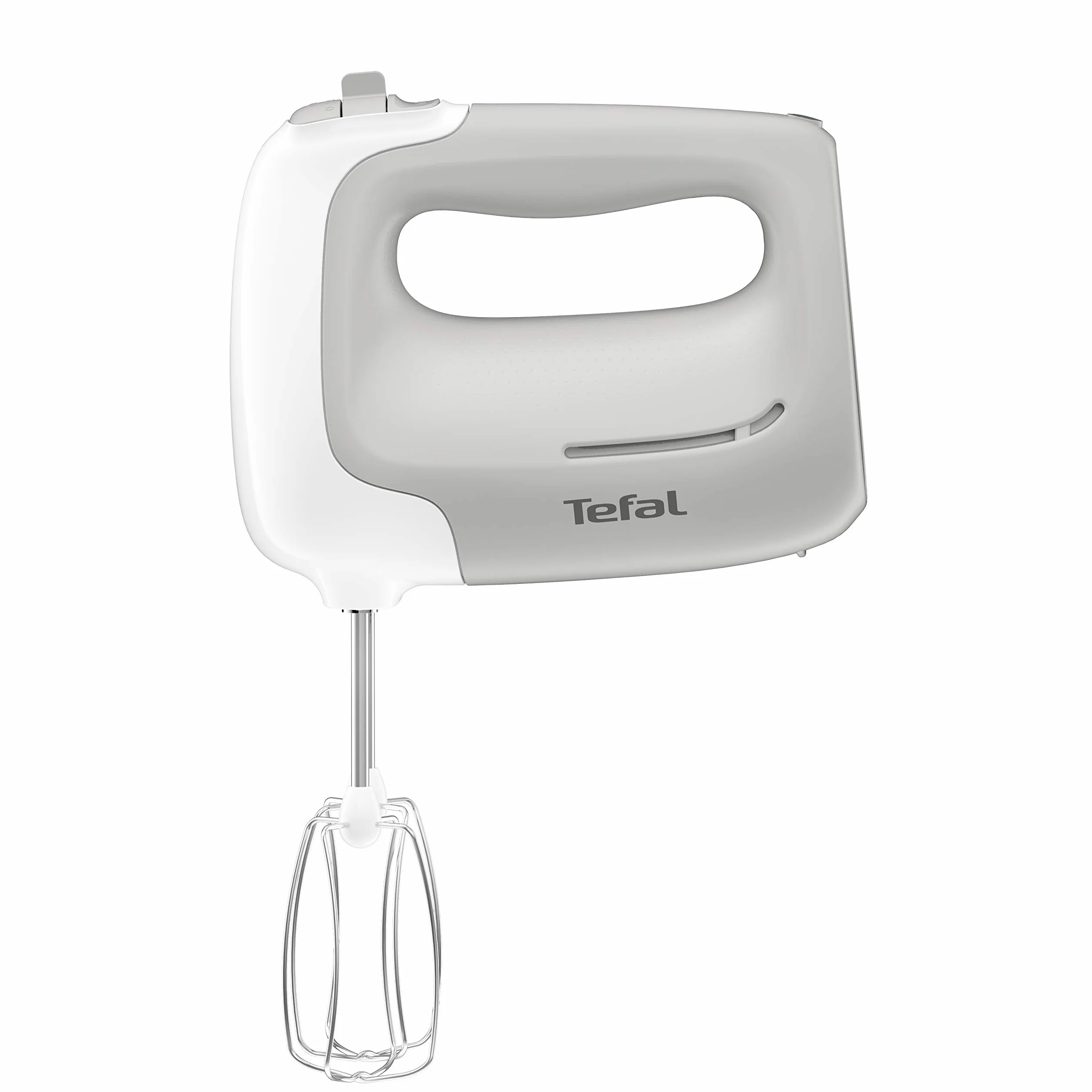 TEFAL HT450B PREP'MIX, mikser ręczny, 450W, 2 trzepaczki, 5 prędkości, 2 haki do zagniatania ciasta, ergonomiczny uchwyt, biały/szary