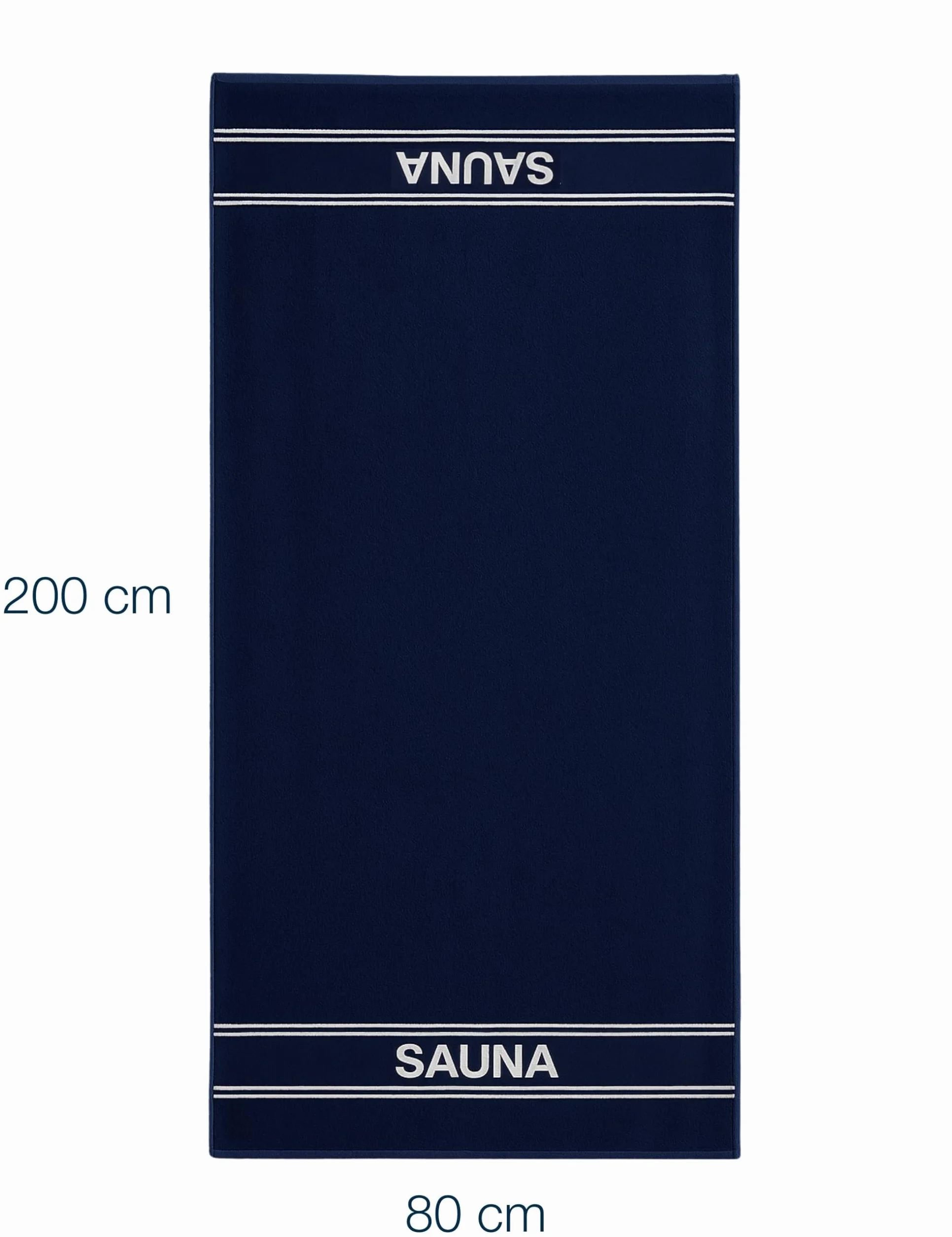 Morgenstern Ręcznik do sauny XXL 80 x 200 cm, 100% bawełna, ręcznik do sauny, duży ręcznik kąpielowy dla kobiet i mężczyzn, frotte, Oeko Tex Standard 100, granatowy