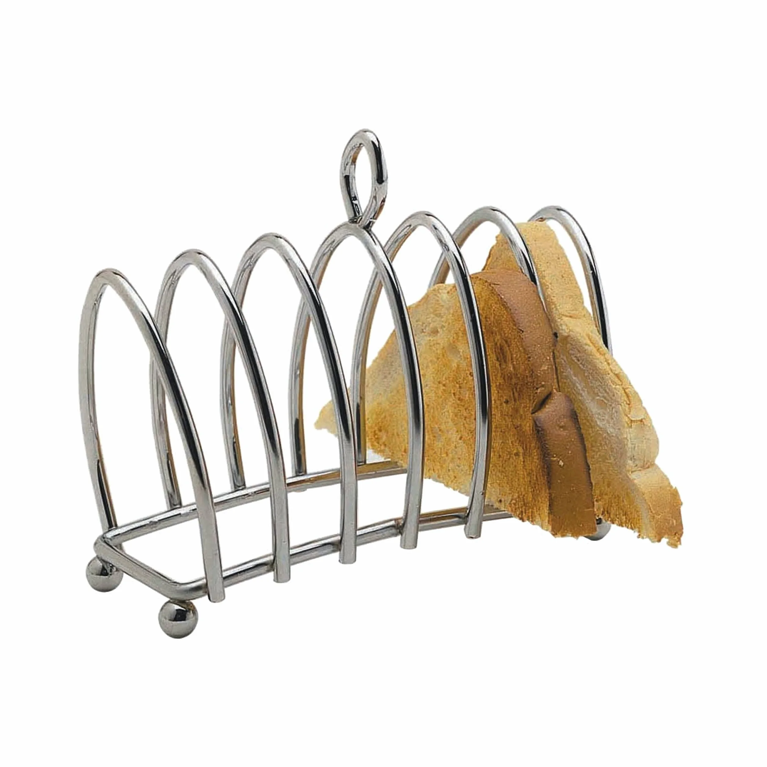 KitchenCraft Stojak na Tosty Metalowy Chromowane Wykończenie 16 × 15 × 7 cm Srebrny