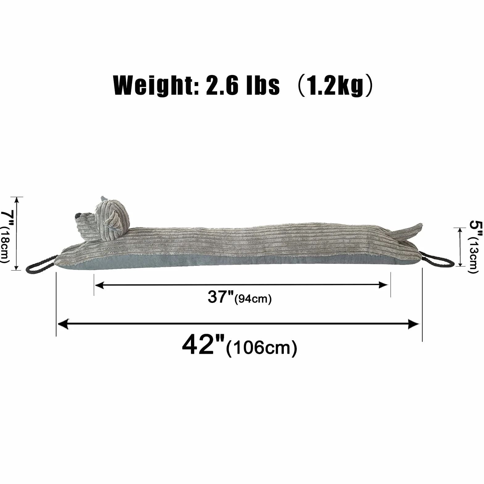 Marwood Ogranicznik przeciągów pod drzwi 106 cm szary