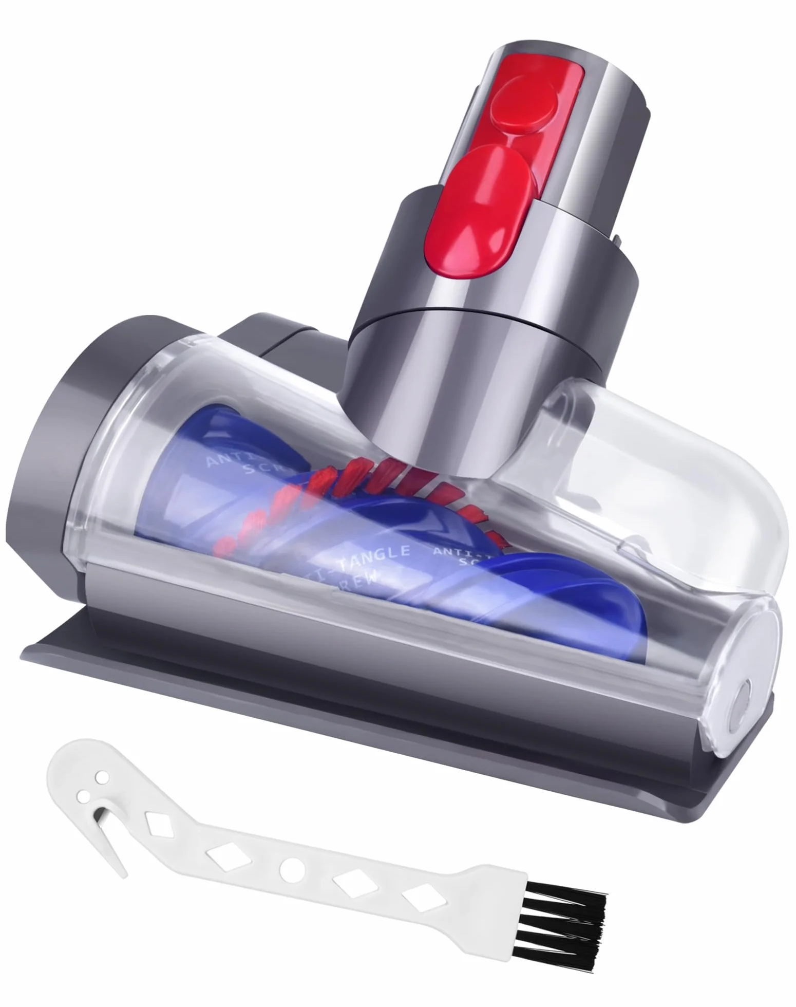 Mini szczotka do włosów, elektryczna szczotka do Dyson V15, V11, V10, V8, V7, zapasowa szczotka z funkcją zapobiegającą splątaniu się do materacy, sof, dywanów, łóżek dla zwierząt domowych i foteli
