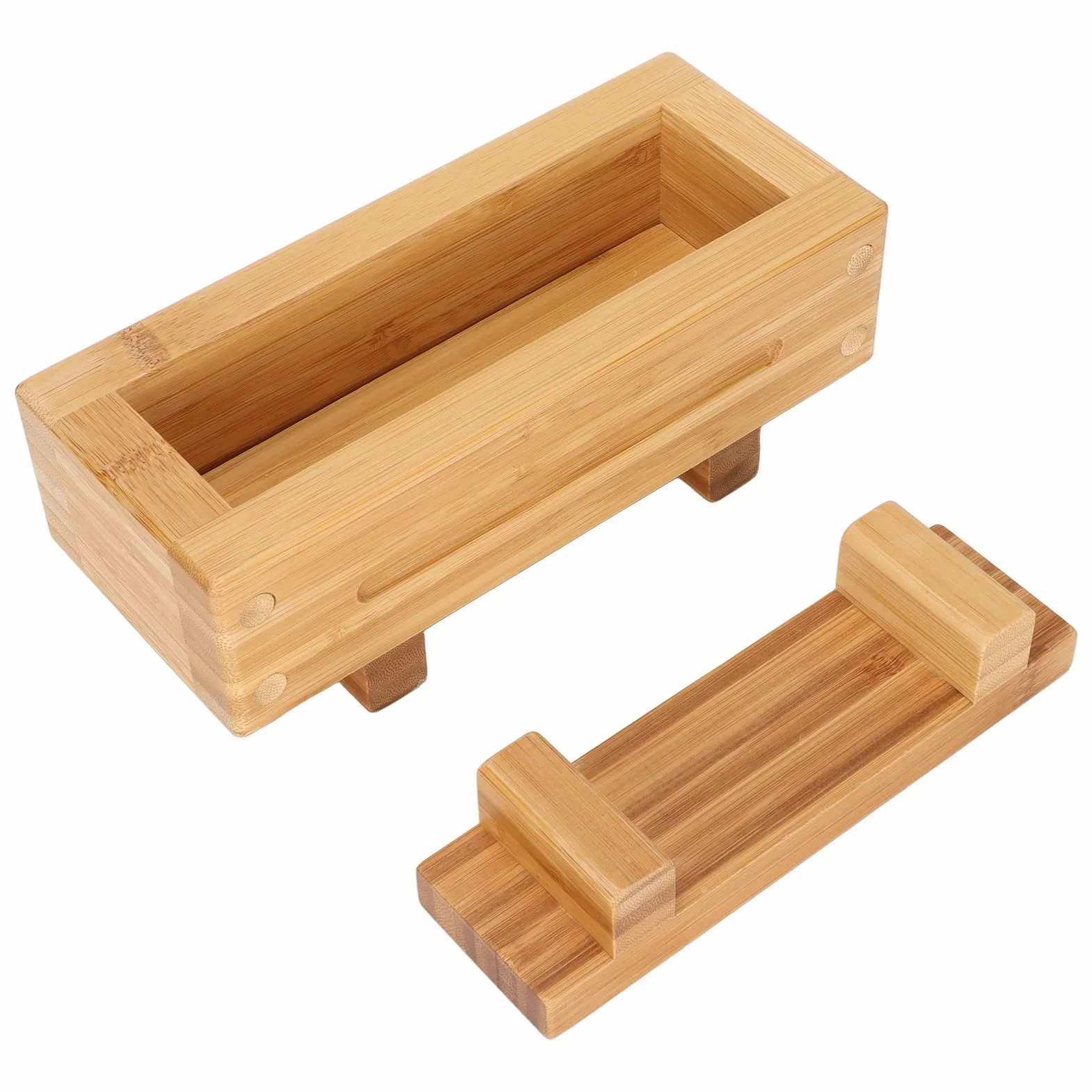Drewniana Prasa do Sushi, Prostokątna Prasa do Sushi Japoński Sushi Nigiri Forma do Robienia Sushi DIY Zestaw do Robienia Sushi z Drewna Przenośne Pudełko na Ryż Oshizushi