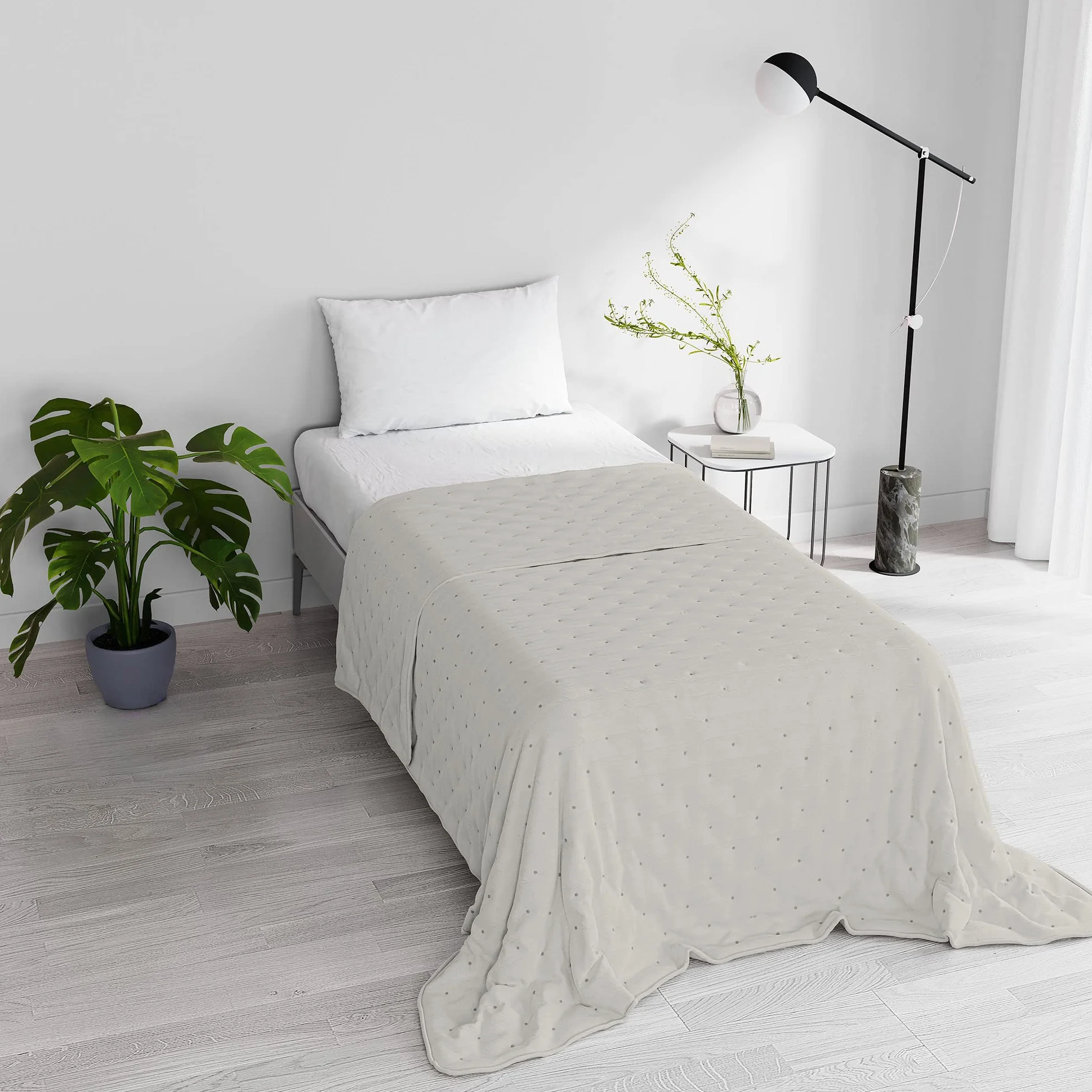 Italian Bed Linen Letnia wiertarka z mikrofibry, CHIC, Beżowy, Pojedynczy