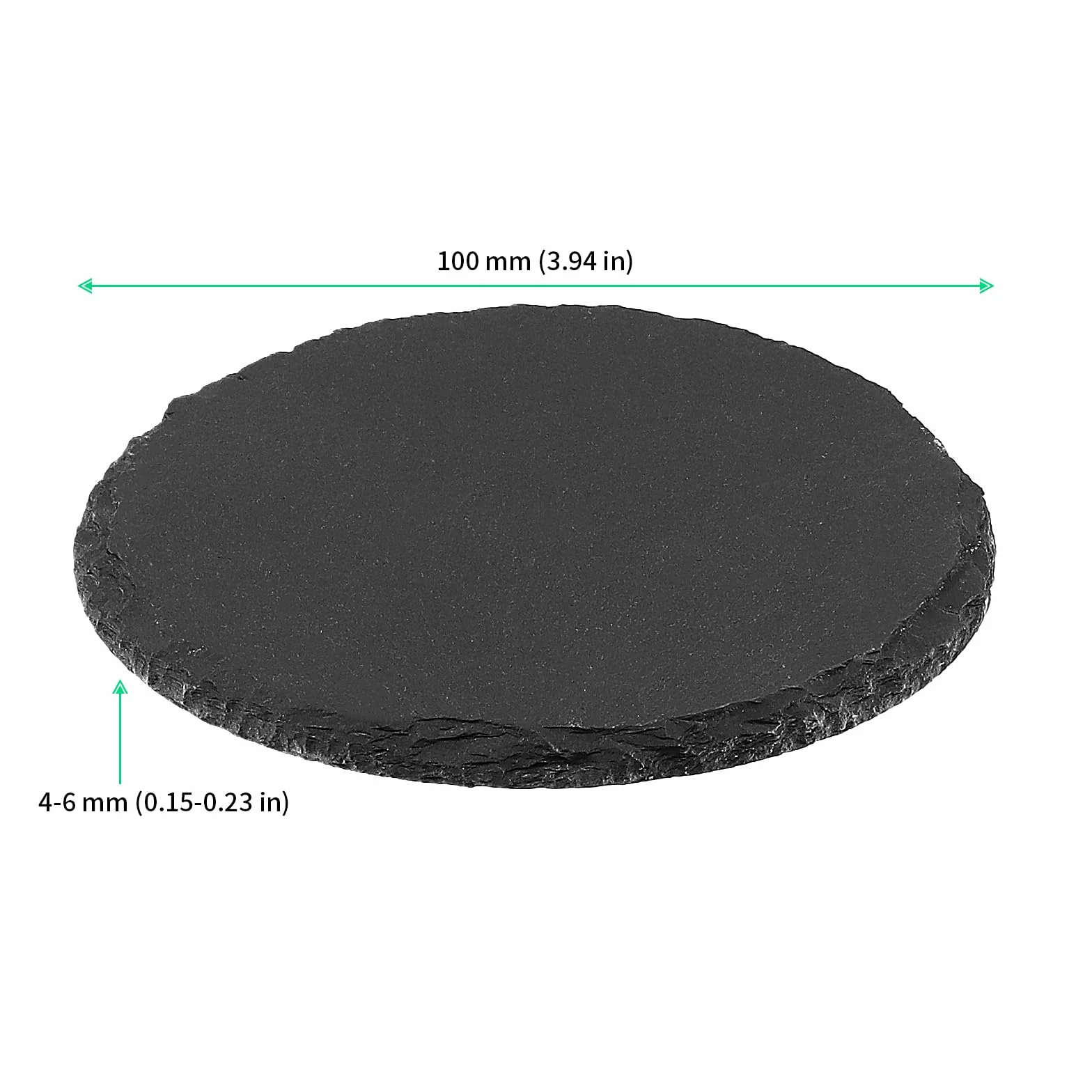 FUNSUEI Łupkowe podstawki pod napoje, zestaw 10 cm, okrągłe, kwadratowe, łupkowe, na napoje, filiżanki, do baru, szkła