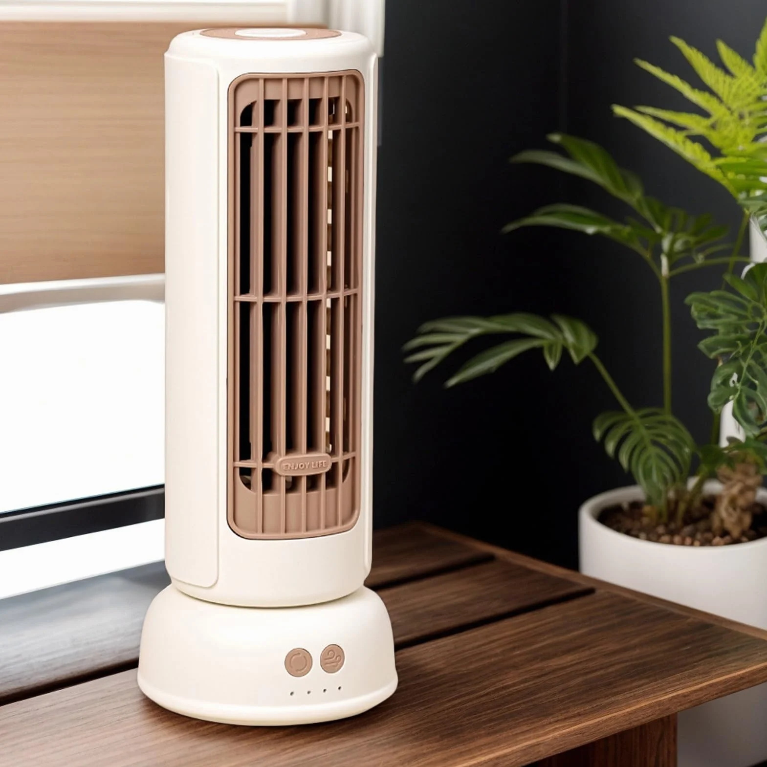 Tower Fan Oscillating Floor Fan with 3-Speed Settings, Portable Compact Cooling for Home Office Dorm Kitchen Living Room, 3.94 Inch