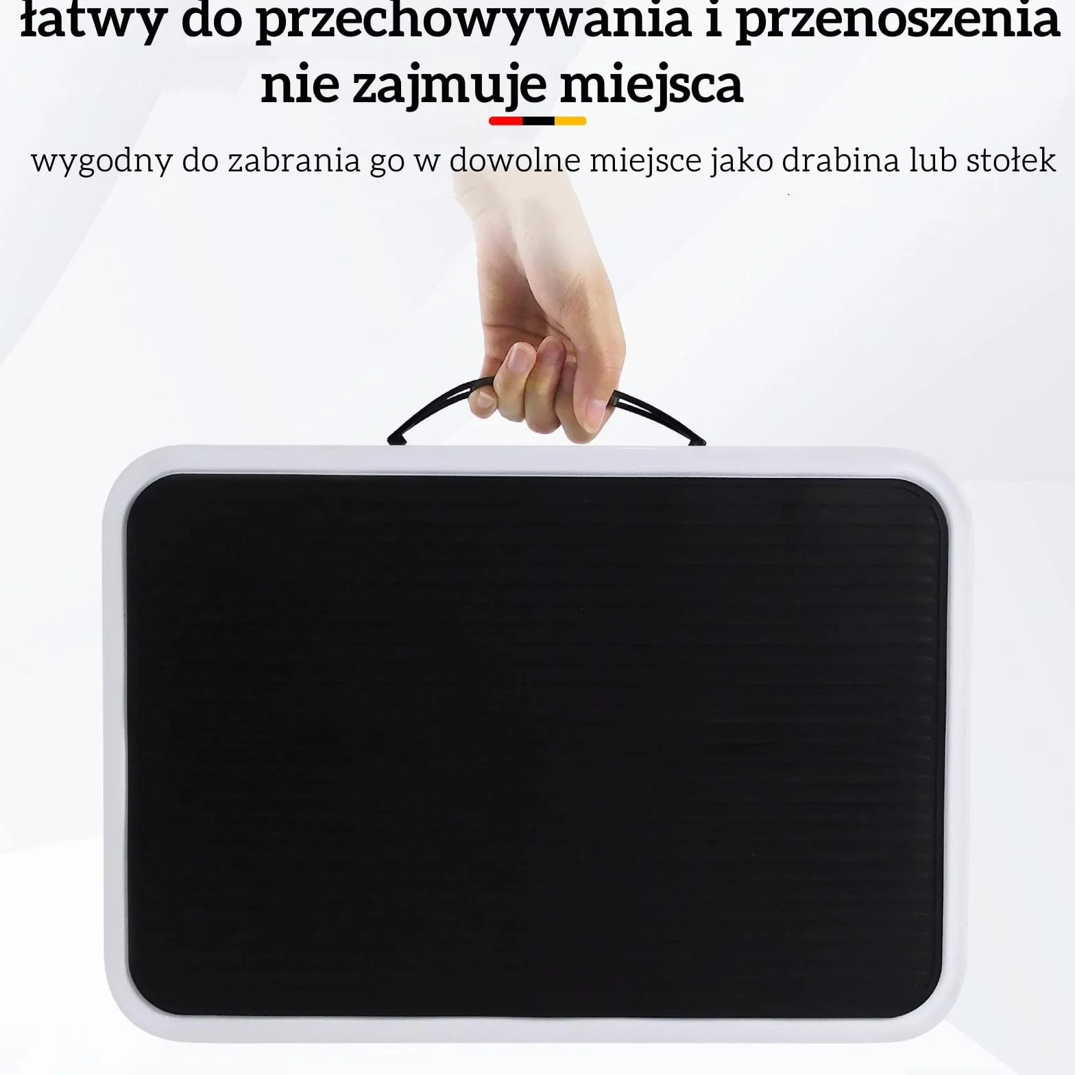 Qimu Składany Stołek Stalowy Antypoślizgowy Udźwig 150 kg