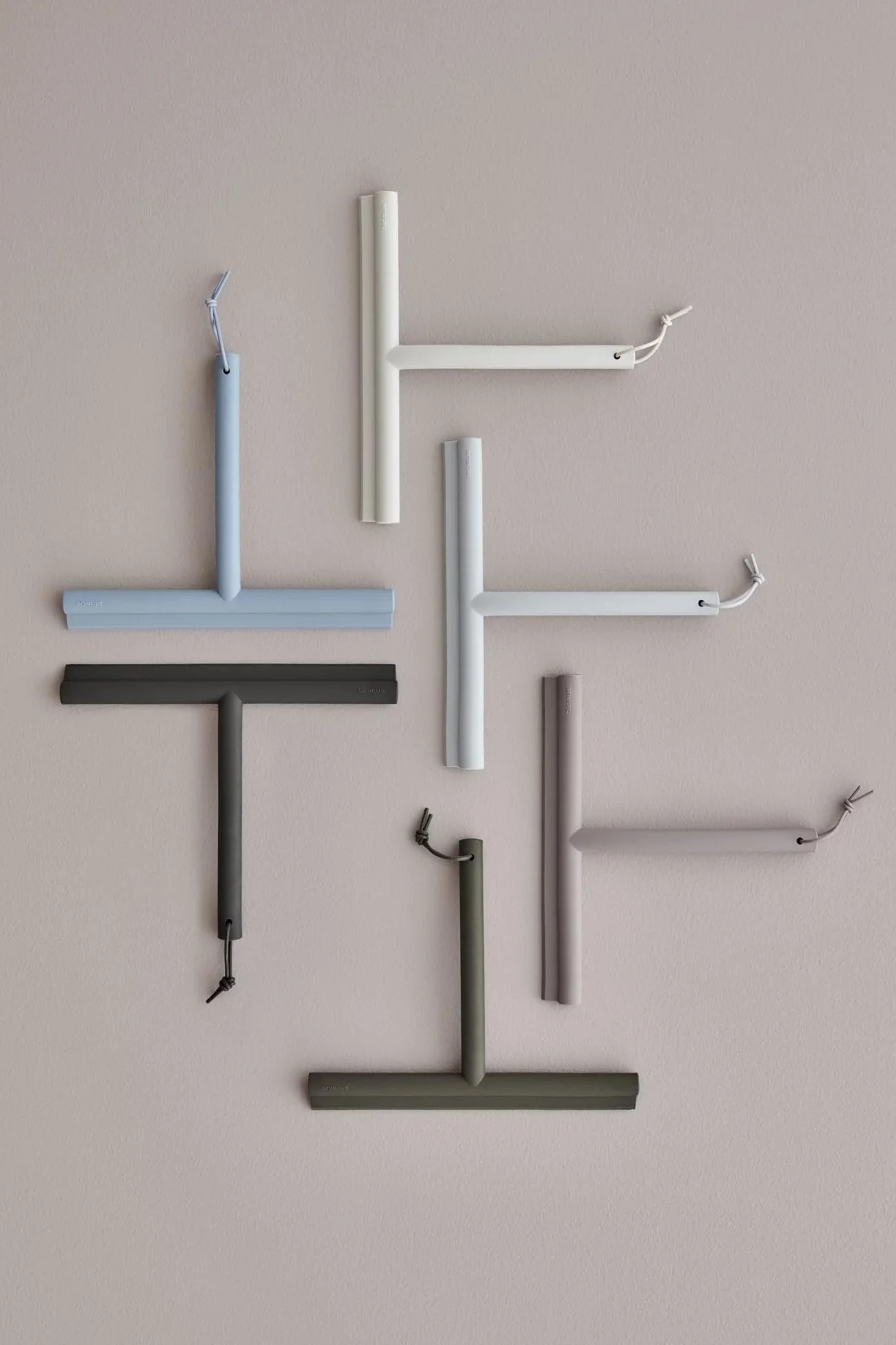 Blomus douchewisser -VIPO- Douchewisser met houder 24 cm breed Siliconenwisser voor douche, badkamer Raamwisser Raamwisser Moonbeam (69201)