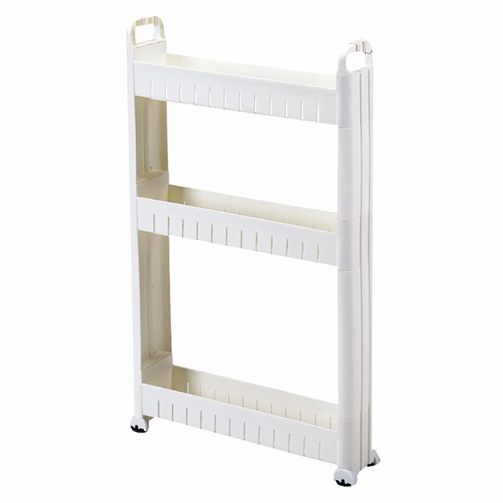 Wózek Do Przechowywania 3-Tier Slim Storage Cart Plastik Biały Szerokość 10cm