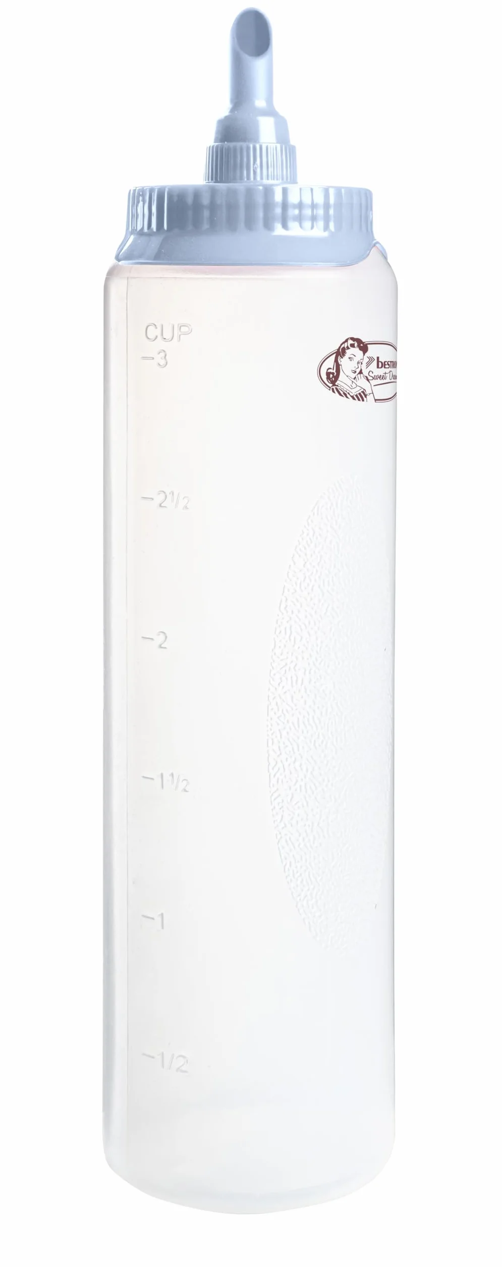 Bestron Dozownik do ciasta 700 ml niebieski biały