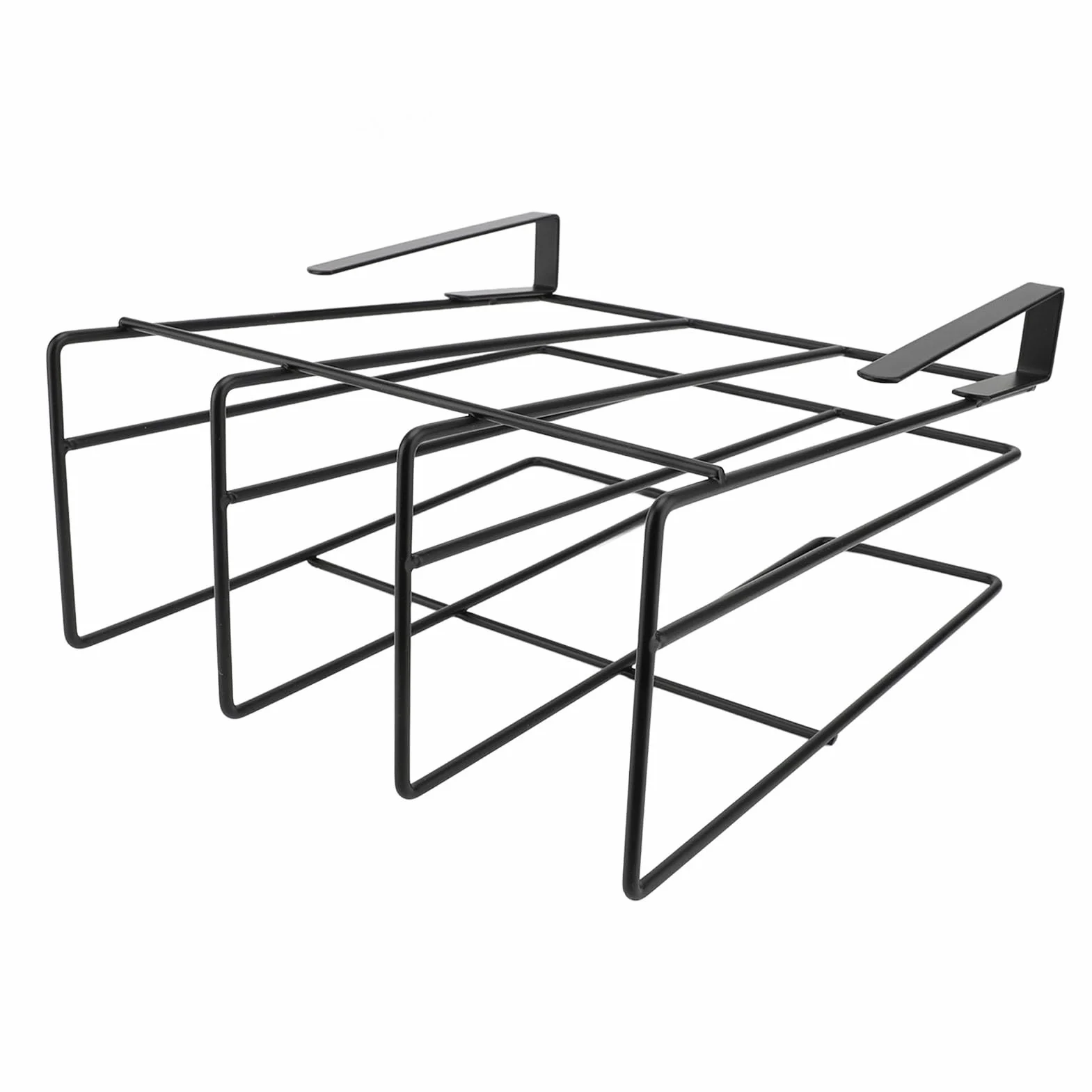 Regał Pod szafką Stal Węglowa Uchwyt na deskę do Krojenia Pod szafką 27 X 30 Cm Bez Wiertarki Warstwowe Przechowywanie Szafek Kuchennych Organizacja na Blacie