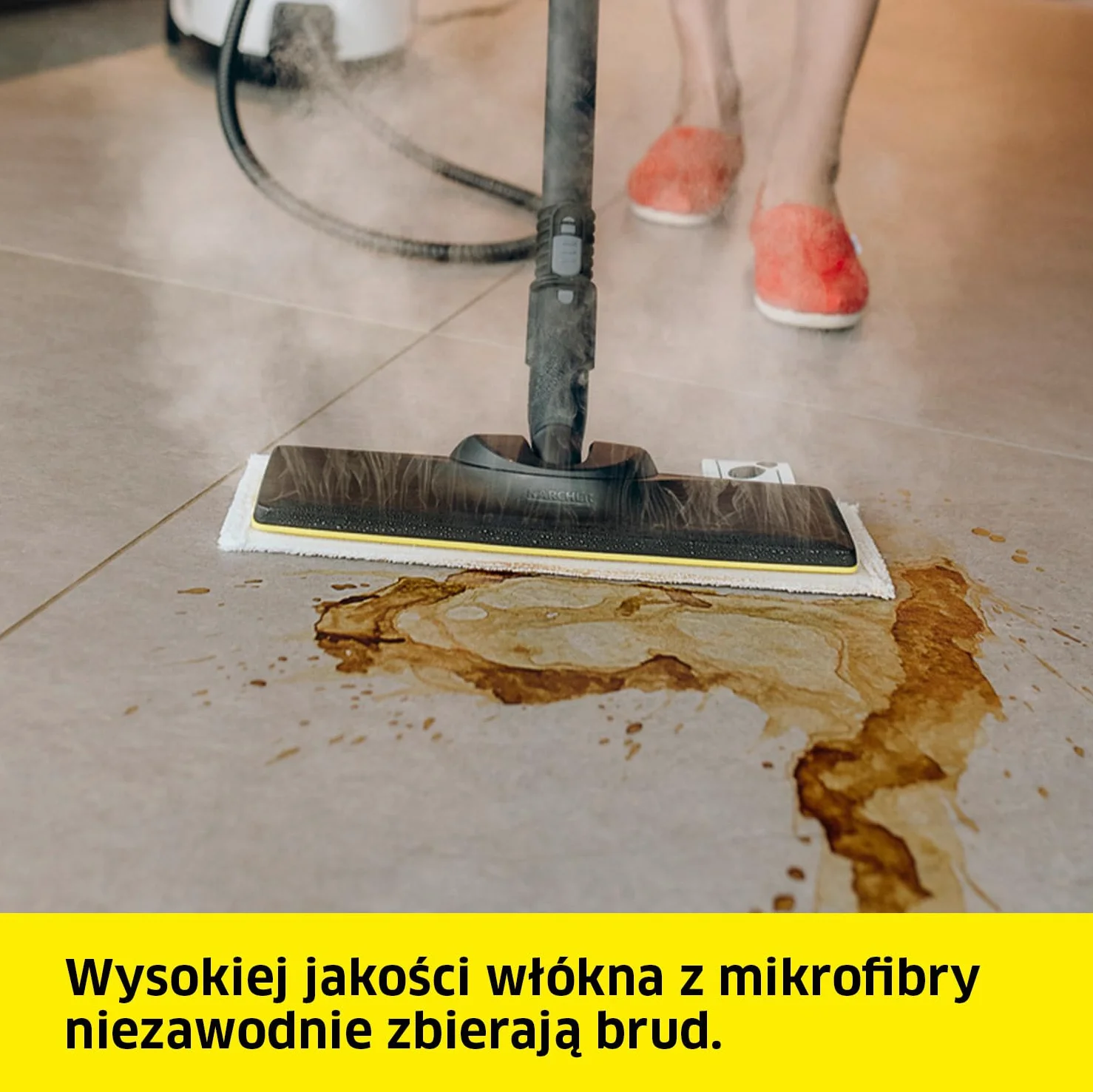 Kärcher zestaw dysz podłogowych EasyFix, 1 dysza podłogowa, 1 ściereczka z mikrofibry, akcesoria do parownic