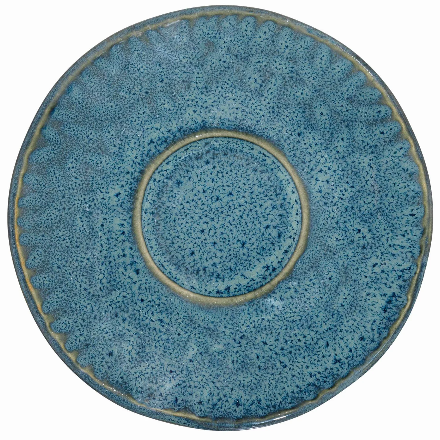 Leonardo Matera 018603 podstawki do filiżanek do espresso, 4 ceramiczne spodki, niebieskie Ø 11 cm, 018603
